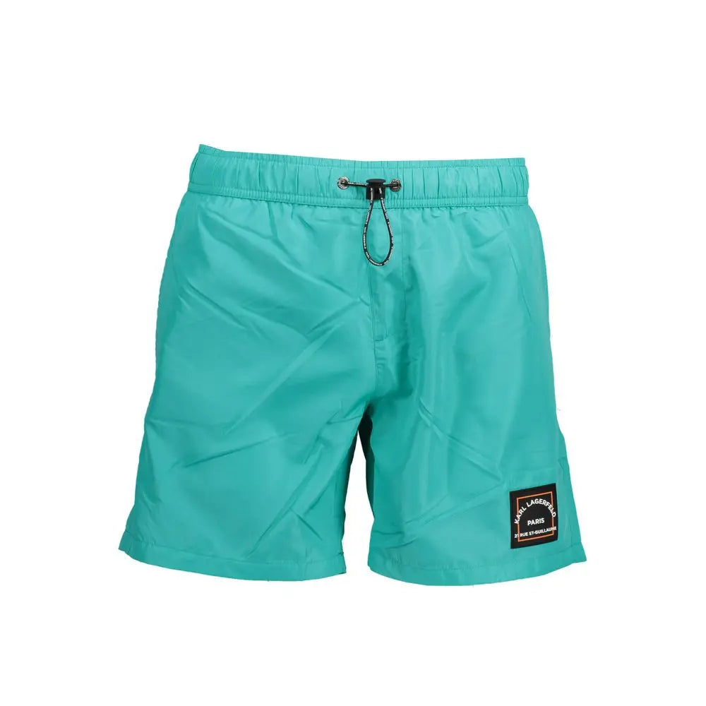 Karl Lagerfeld Verde Polyester Men's Swim Boxer Karl Lagerfeld