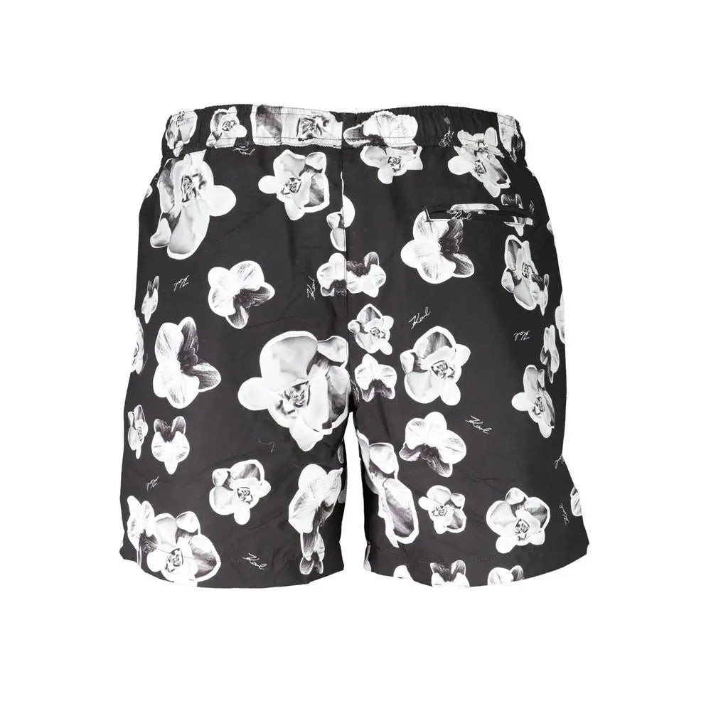 Karl Lagerfeld Nero Polyester Men's Swim Boxer Karl Lagerfeld