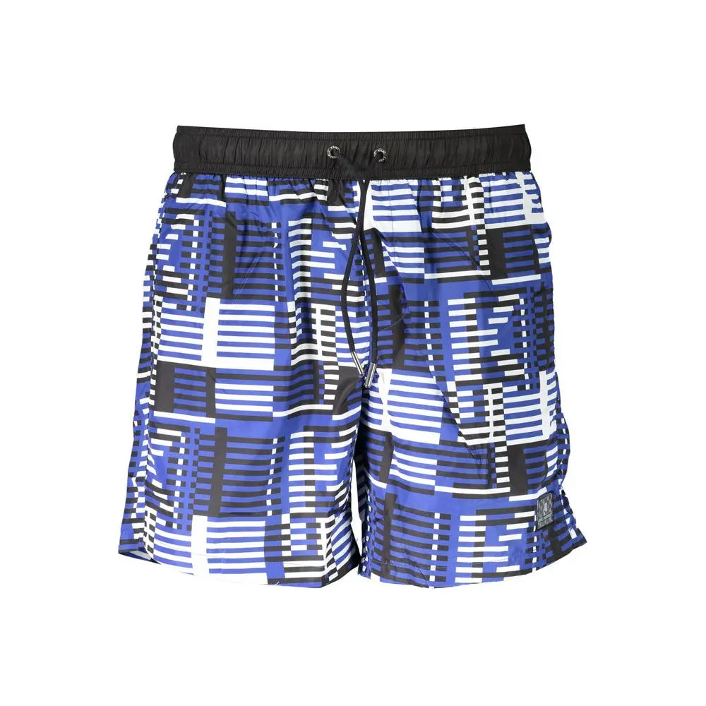 Karl Lagerfeld Blu Polyester Men Swim Boxer Karl Lagerfeld