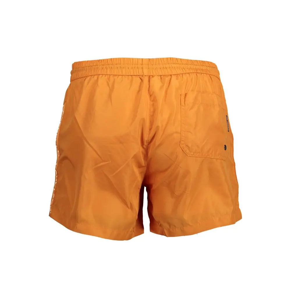 Karl Lagerfeld Arancione Polyester Men Swim Boxer Karl Lagerfeld