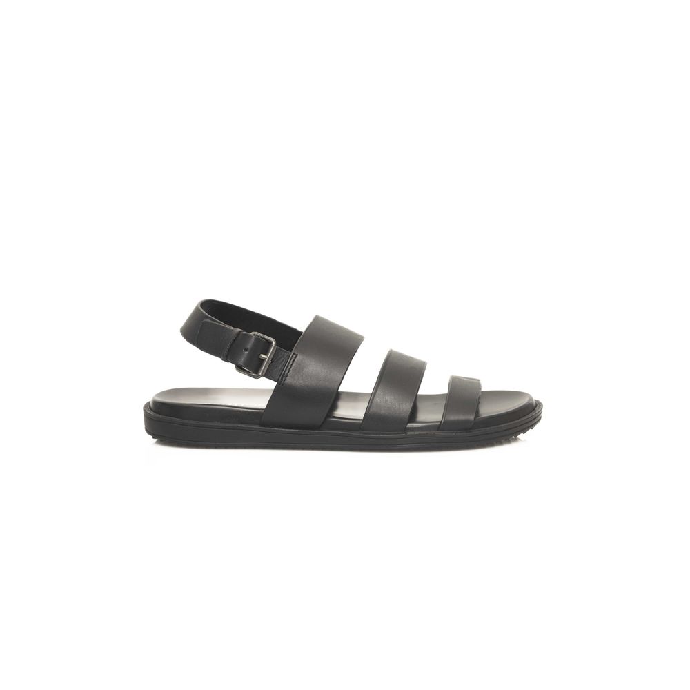Cerruti 1881 Black Cowhide Men Sandal Cerruti 1881