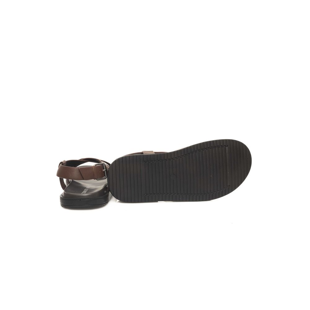 Cerruti 1881 Brown Cowhide Men Sandal Cerruti 1881