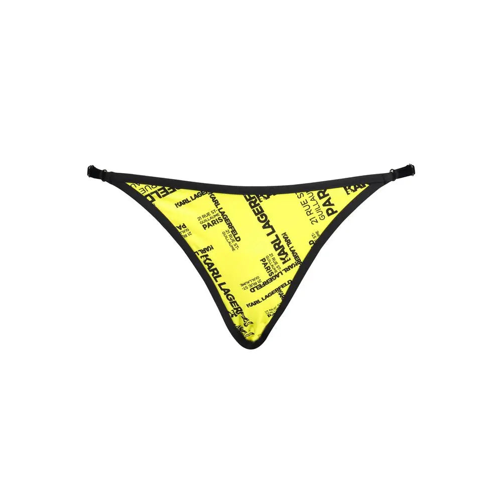 Karl Lagerfeld Yellow Polyamide Women's Swim Brief Karl Lagerfeld