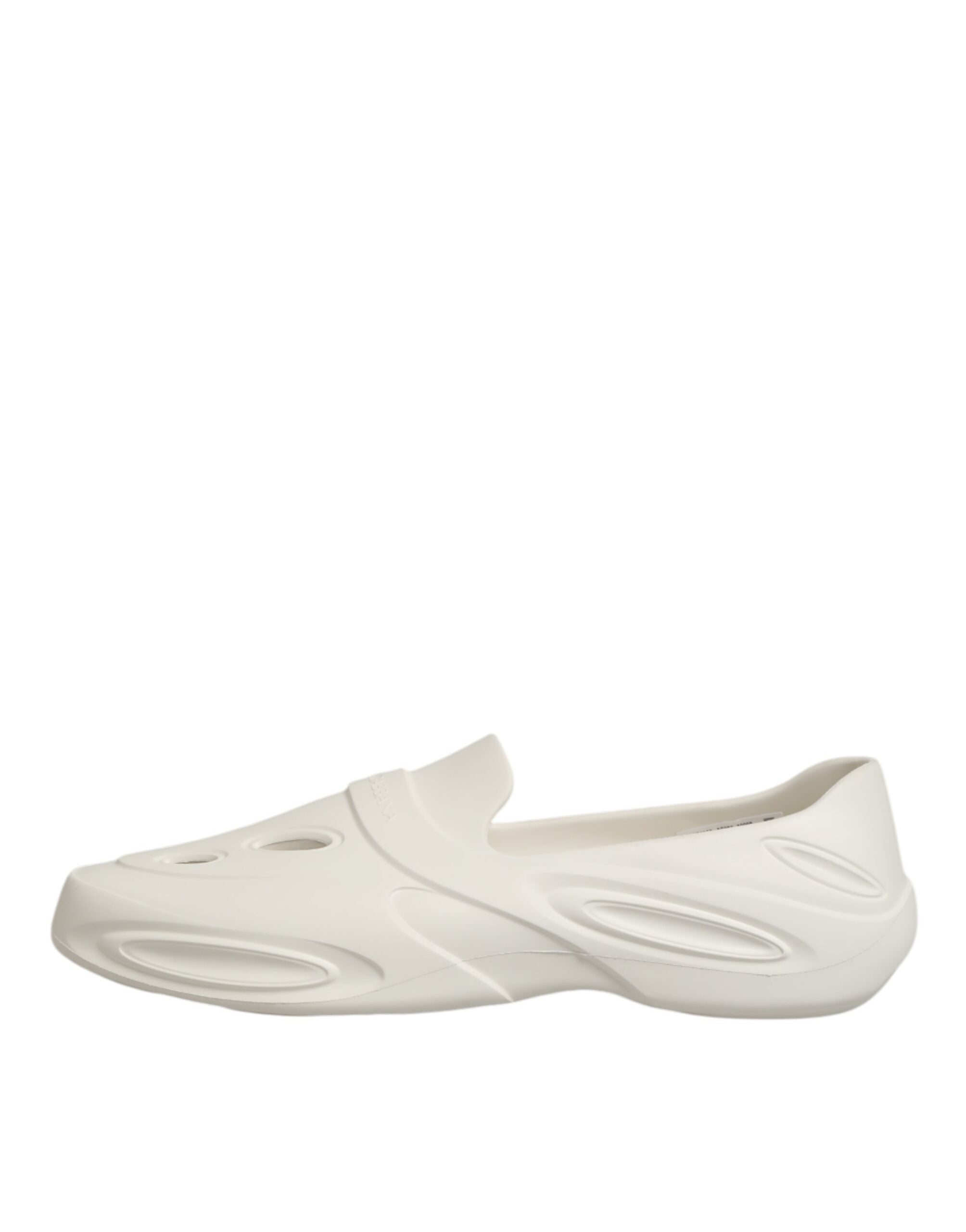 Dolce & Gabbana White Rubber Slides Low Top Sneakers Shoes Dolce & Gabbana