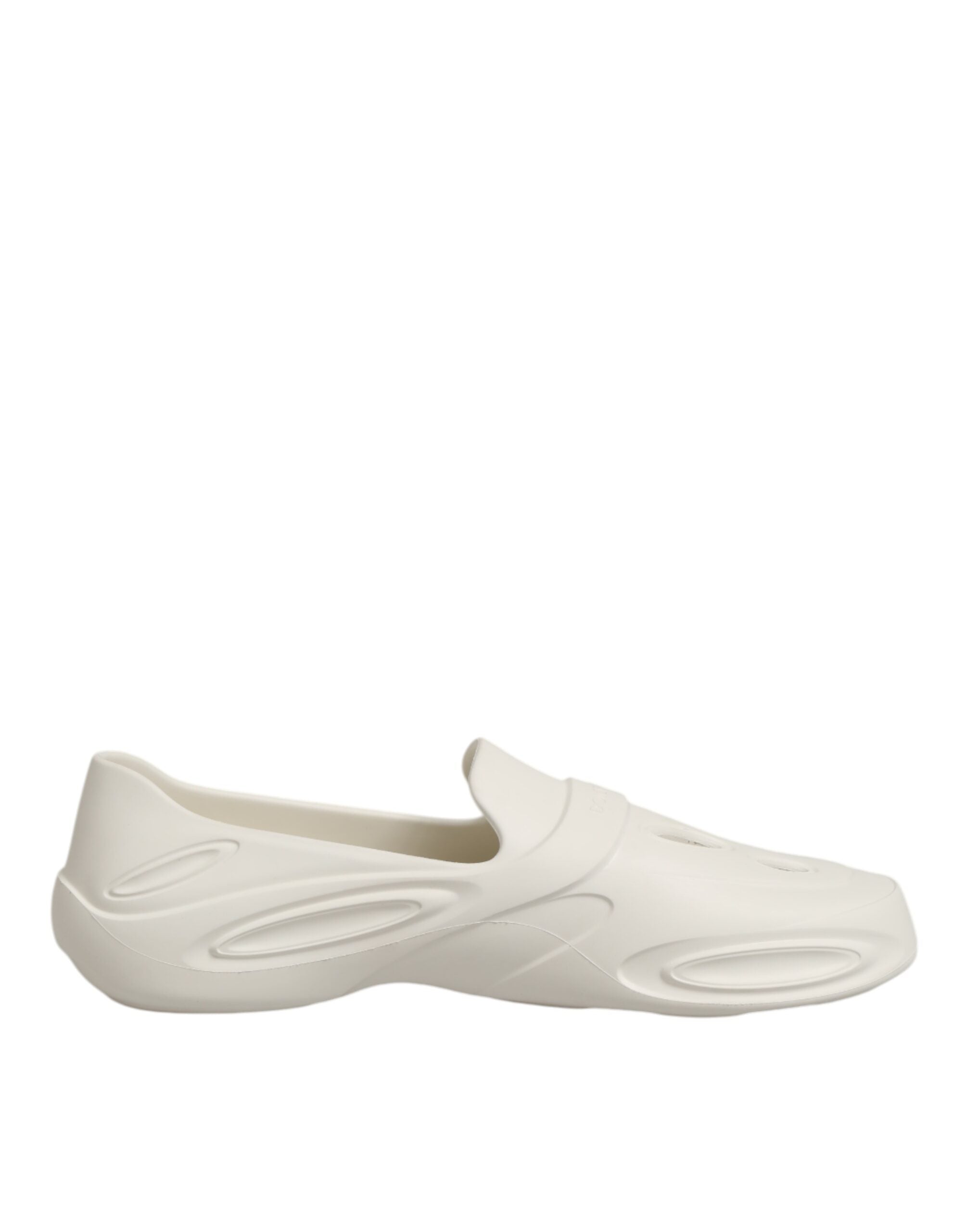 Dolce & Gabbana White Rubber Slides Low Top Sneakers Shoes Dolce & Gabbana