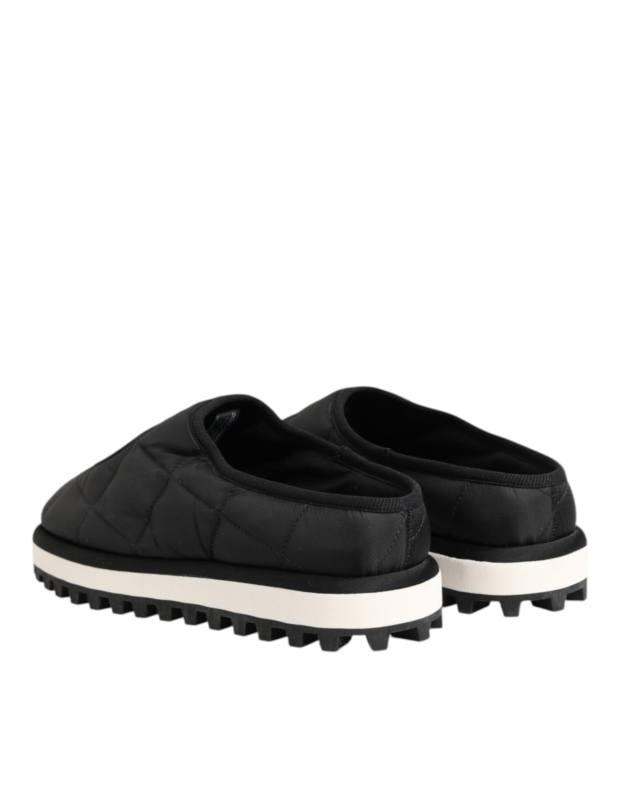 Dolce & Gabbana Black Nylon Low Top Slip On Sneaker Shoes Dolce & Gabbana