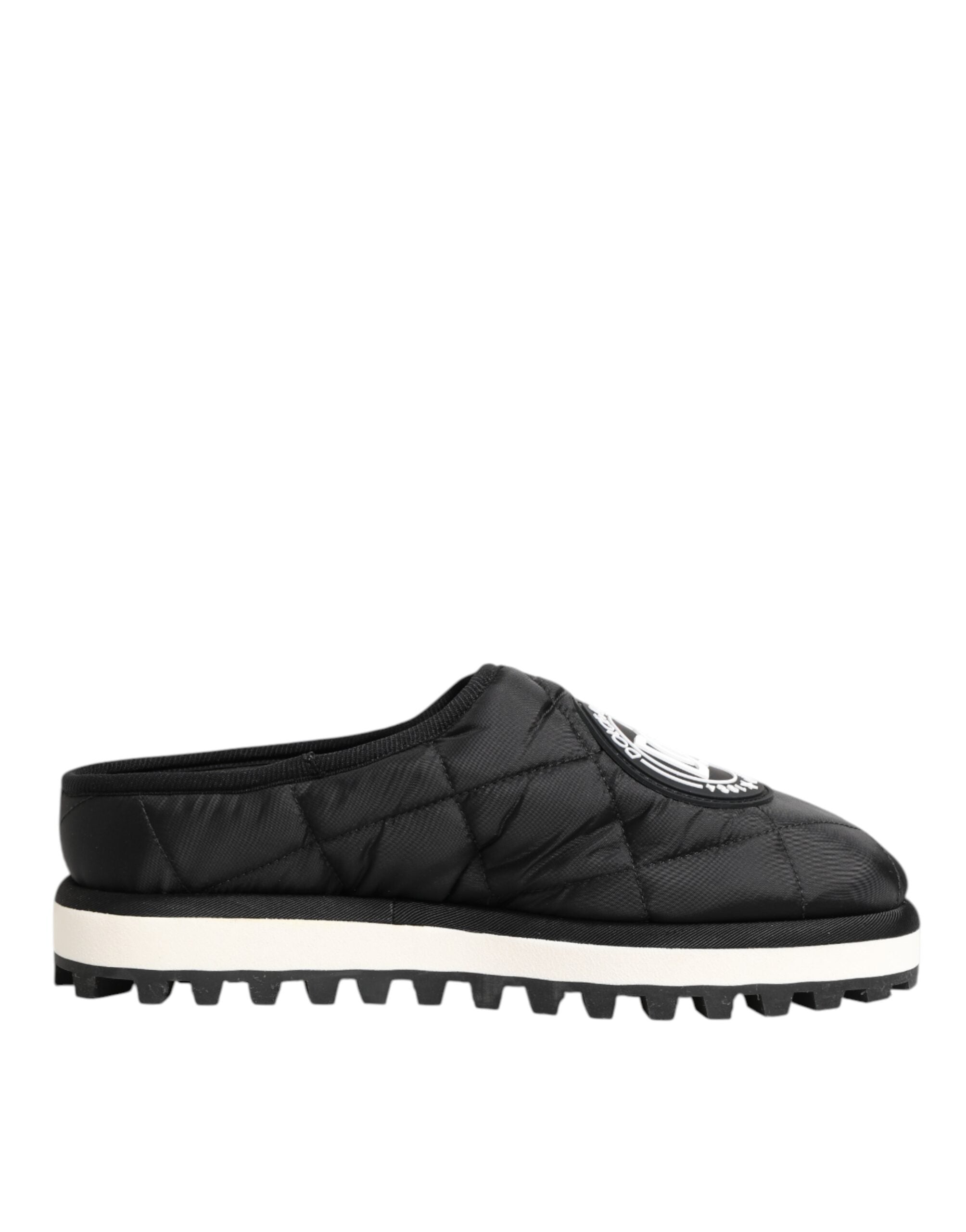 Dolce & Gabbana Black Nylon Low Top Slip On Sneaker Shoes Dolce & Gabbana