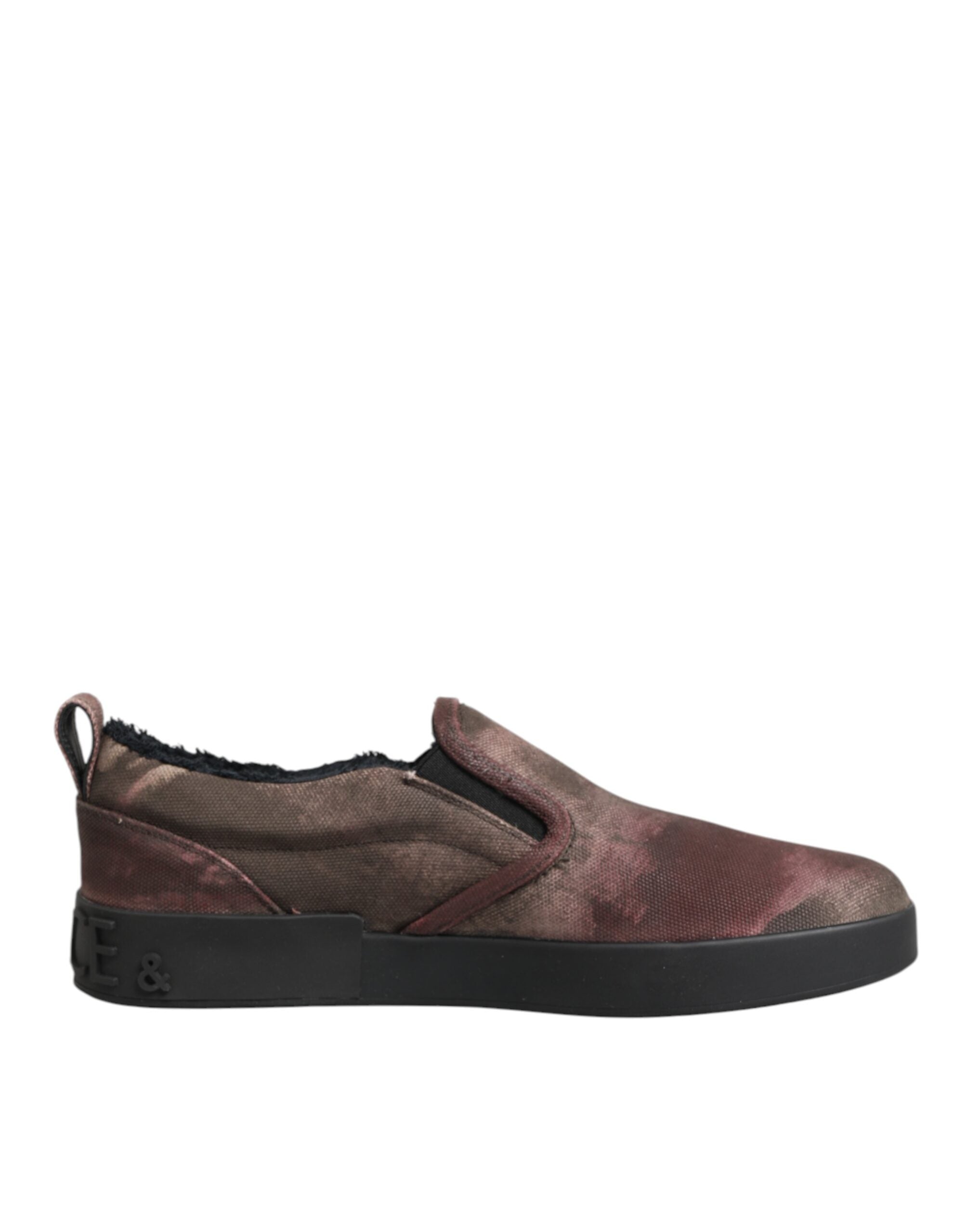 Dolce & Gabbana Multicolor Cotton Low Top Slip On Men Sneakers Shoes Dolce & Gabbana