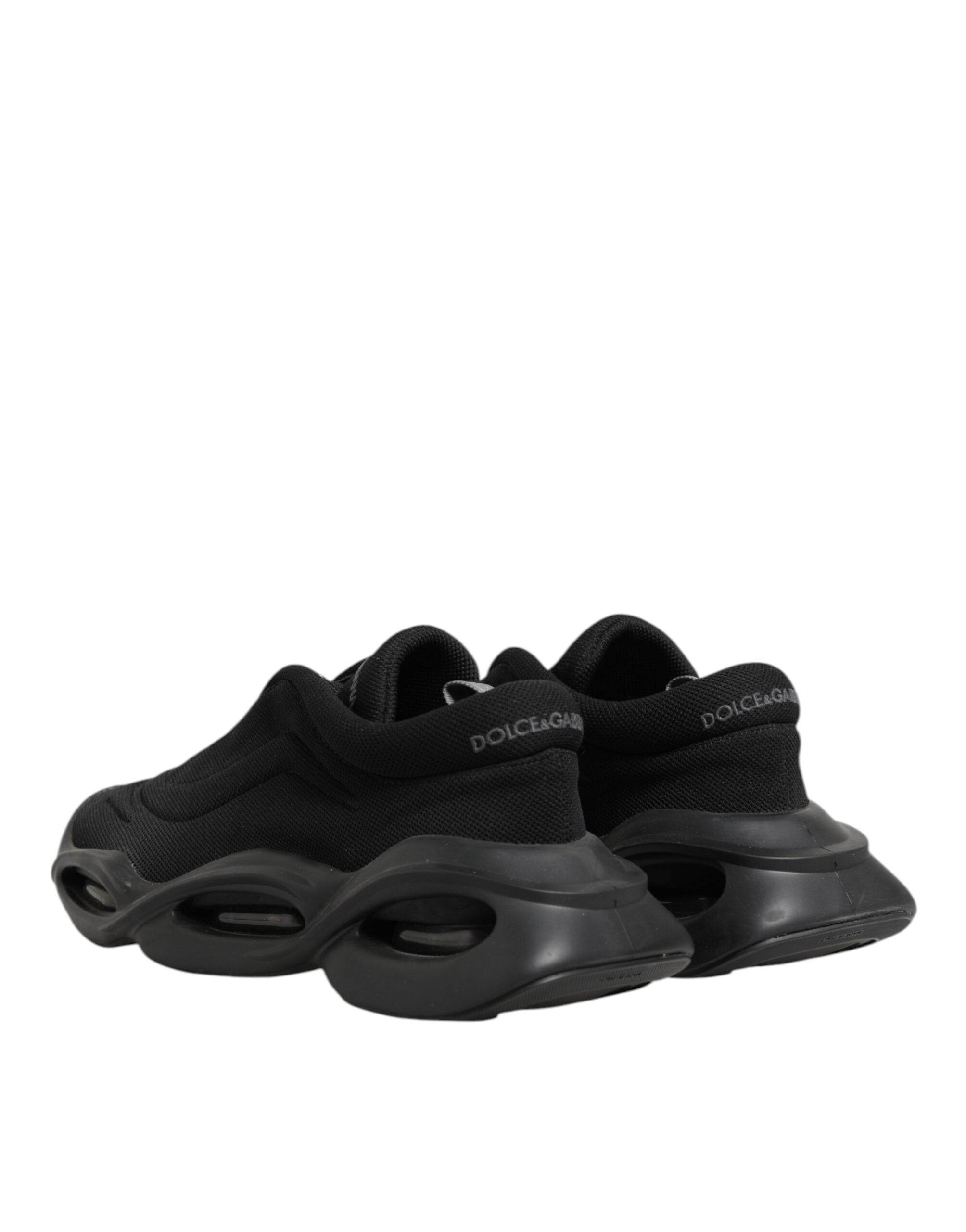 Dolce & Gabbana Black Lace Up Wave Low Top Men Sneaker Shoes Dolce & Gabbana
