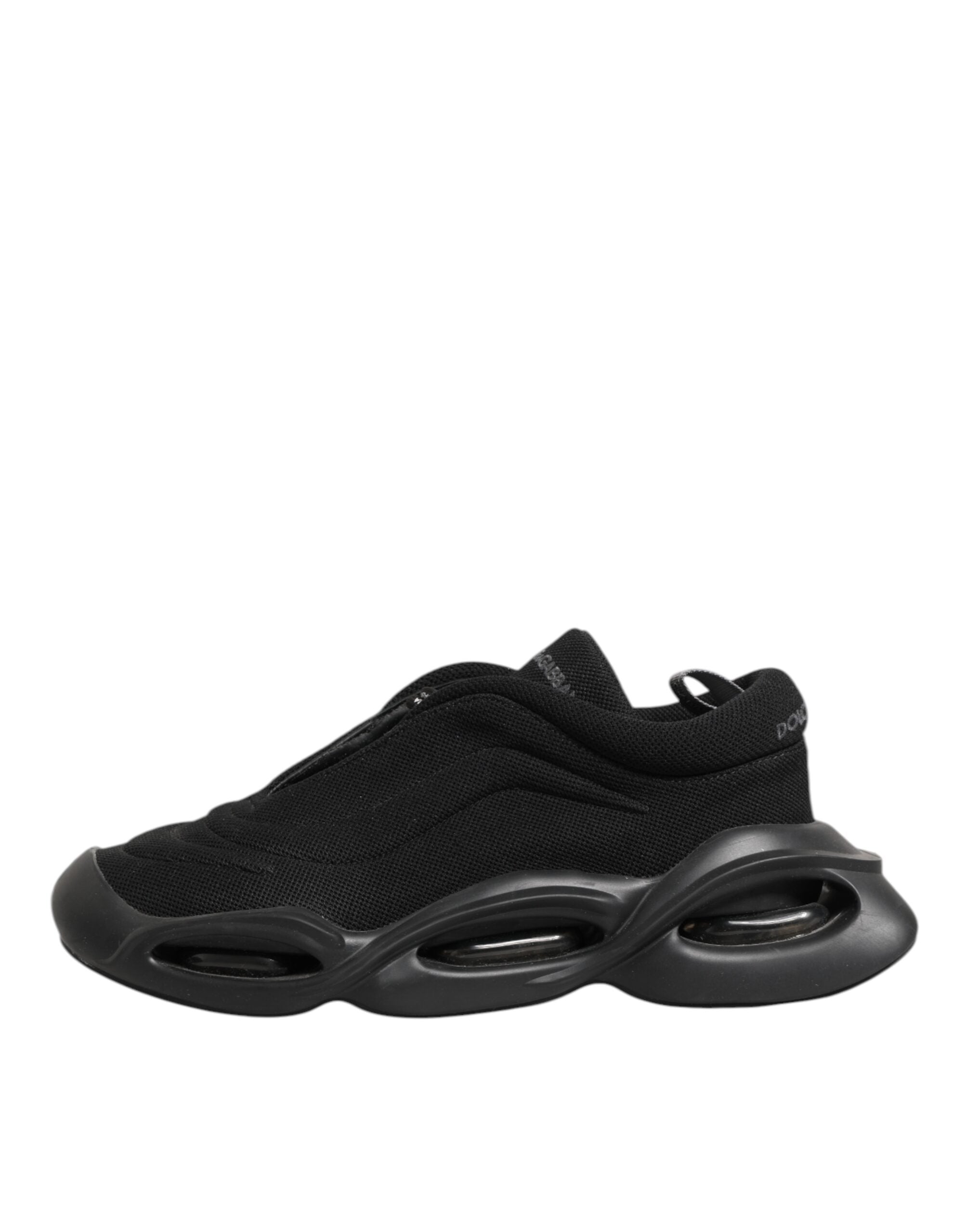 Dolce & Gabbana Black Lace Up Wave Low Top Men Sneaker Shoes Dolce & Gabbana