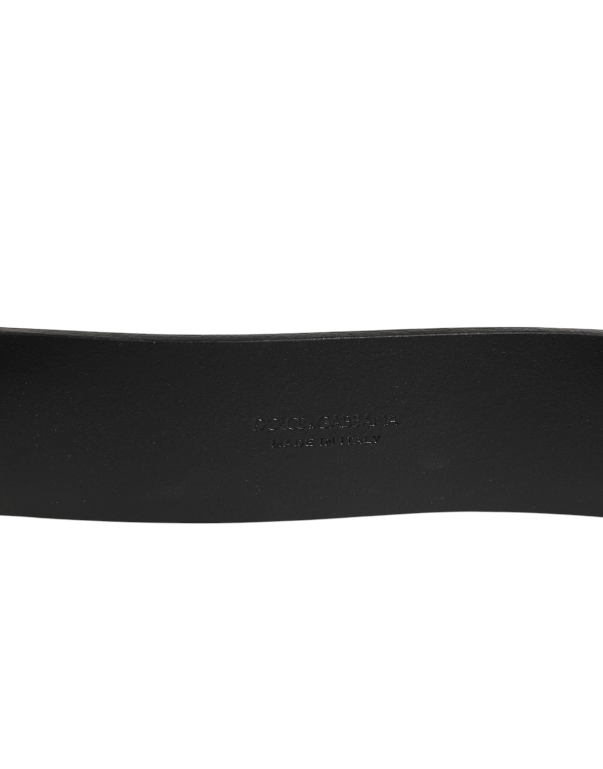 Dolce & Gabbana Brown Classic Gold Metal Logo Buckle Men  Belt Dolce & Gabbana