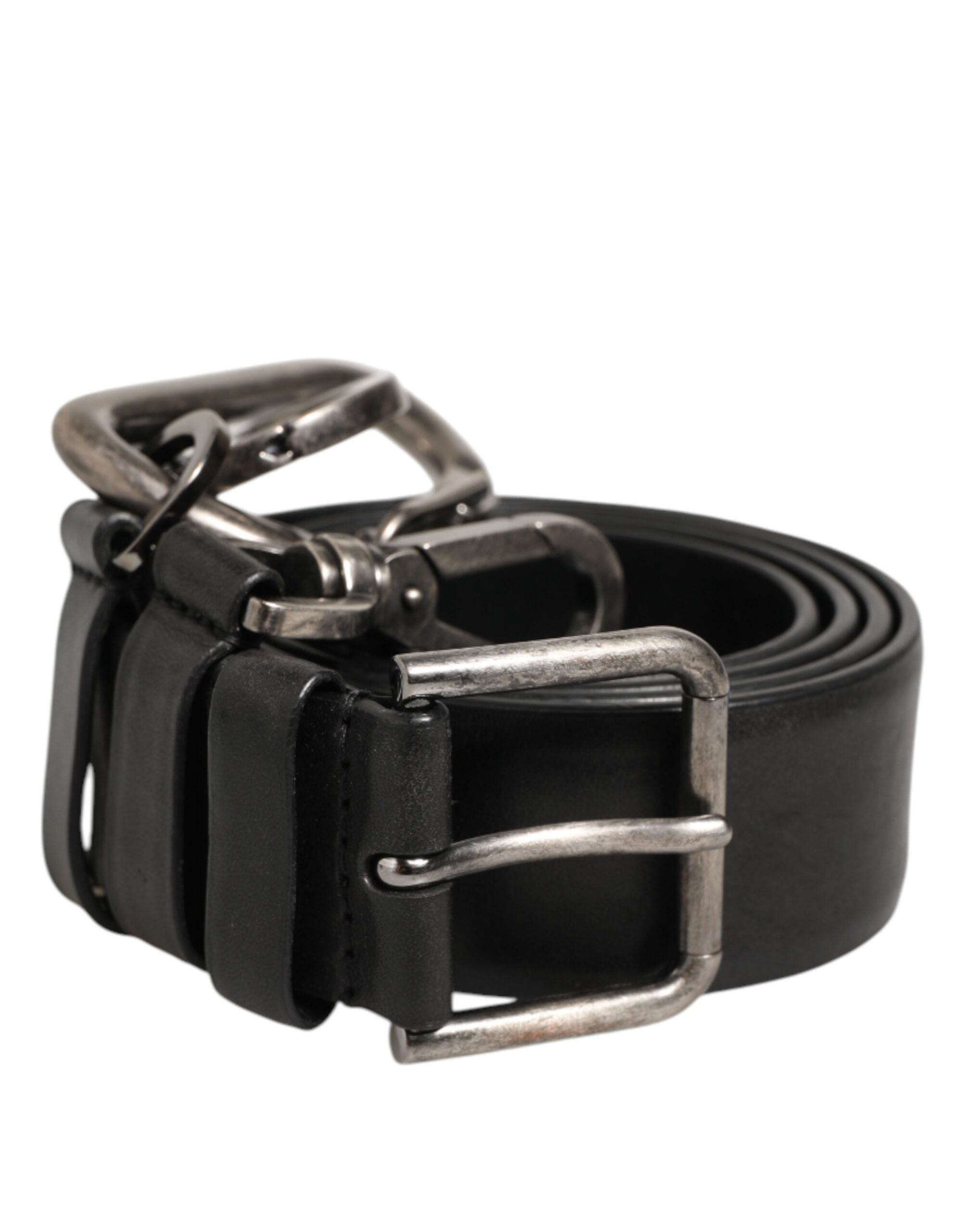 Dolce & Gabbana Black Key Ring Clip Attachments Buckle Belt Dolce & Gabbana