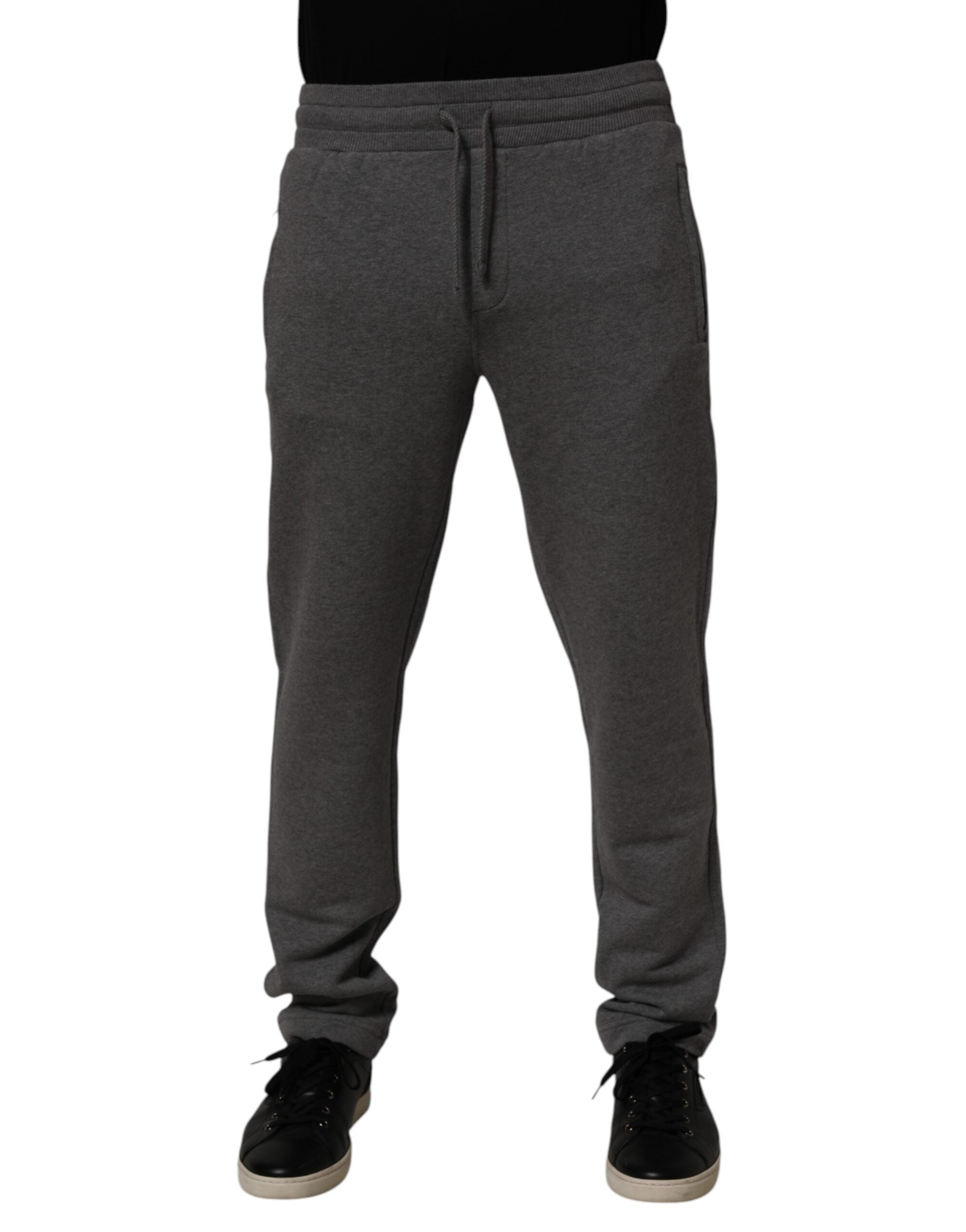 Dolce & Gabbana Gray Cotton Jogger Sweatpants Trouser Pants Dolce & Gabbana
