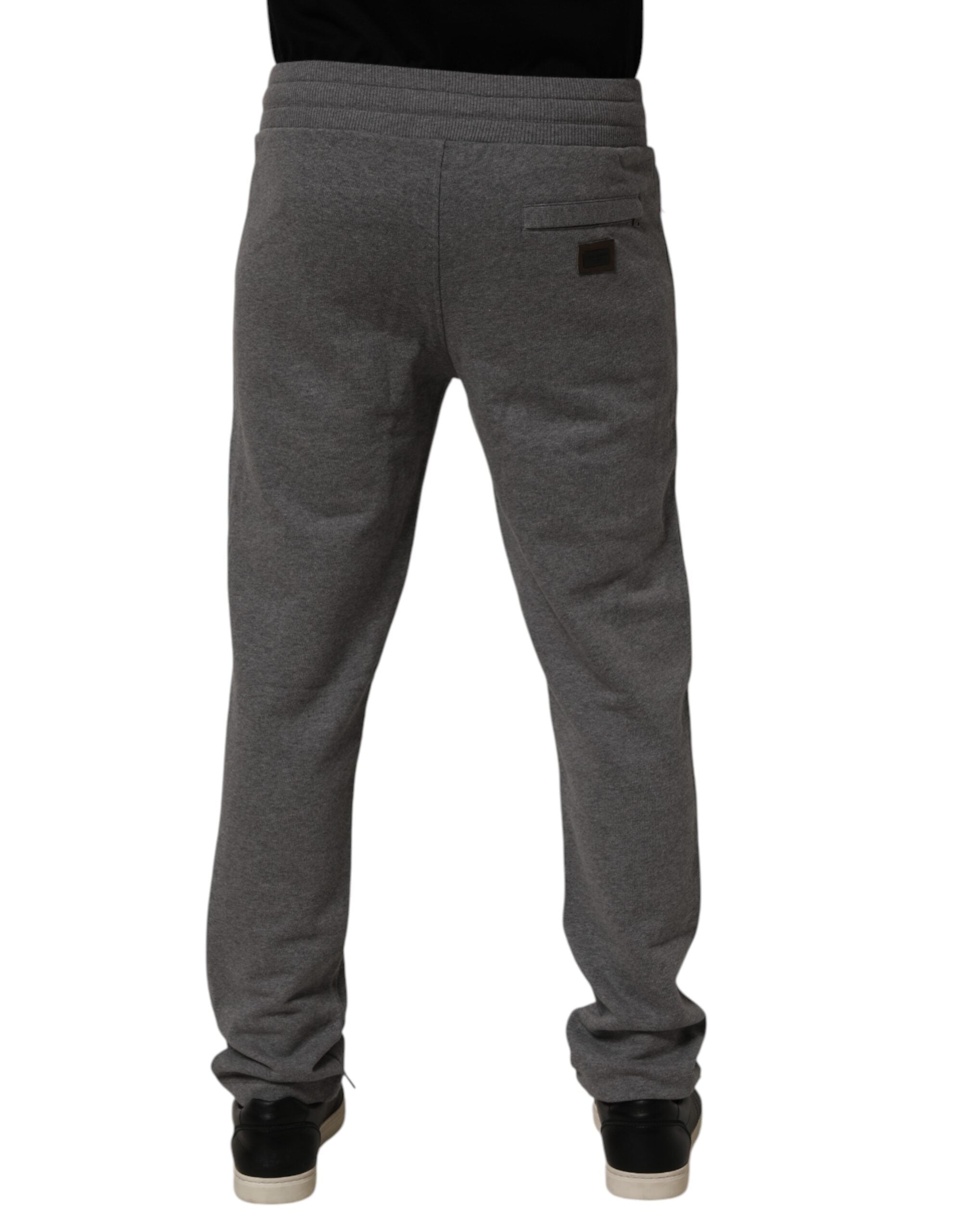 Dolce & Gabbana Gray Cotton Jogger Sweatpants Trouser Pants Dolce & Gabbana