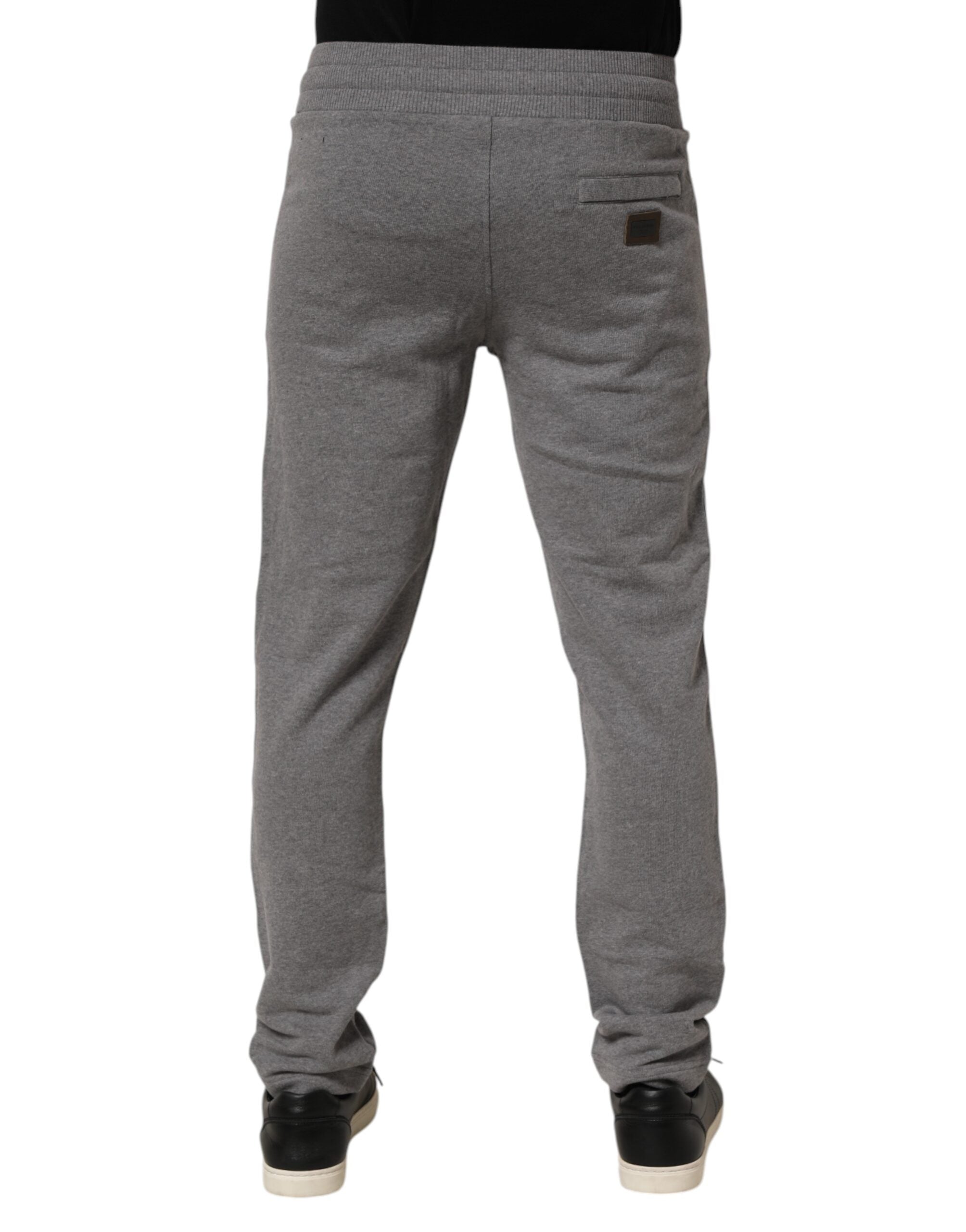 Dolce & Gabbana Cotton Jogger Sweatpants Trouser Gray Dolce & Gabbana