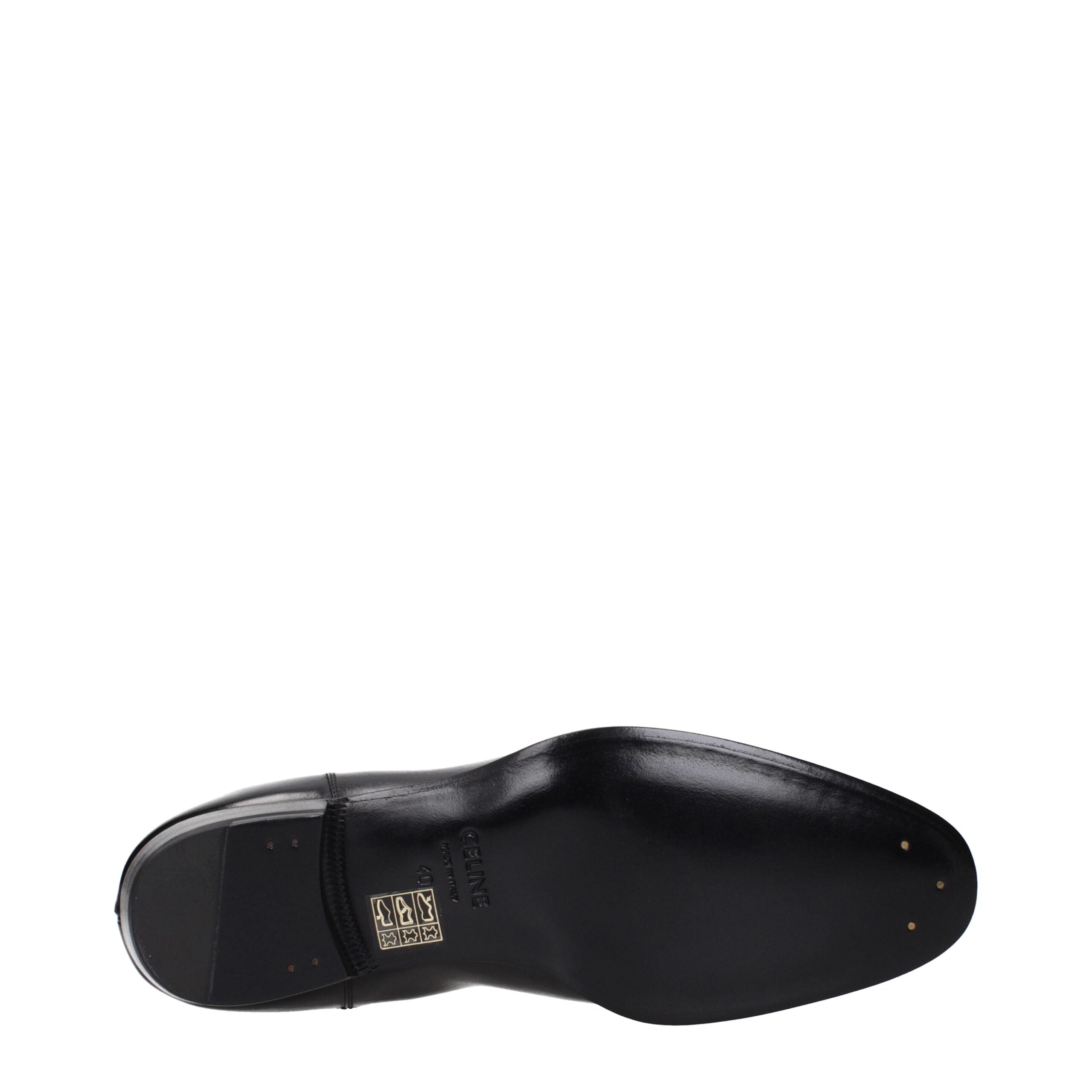Celine Black Leather Ankle Boots Celine
