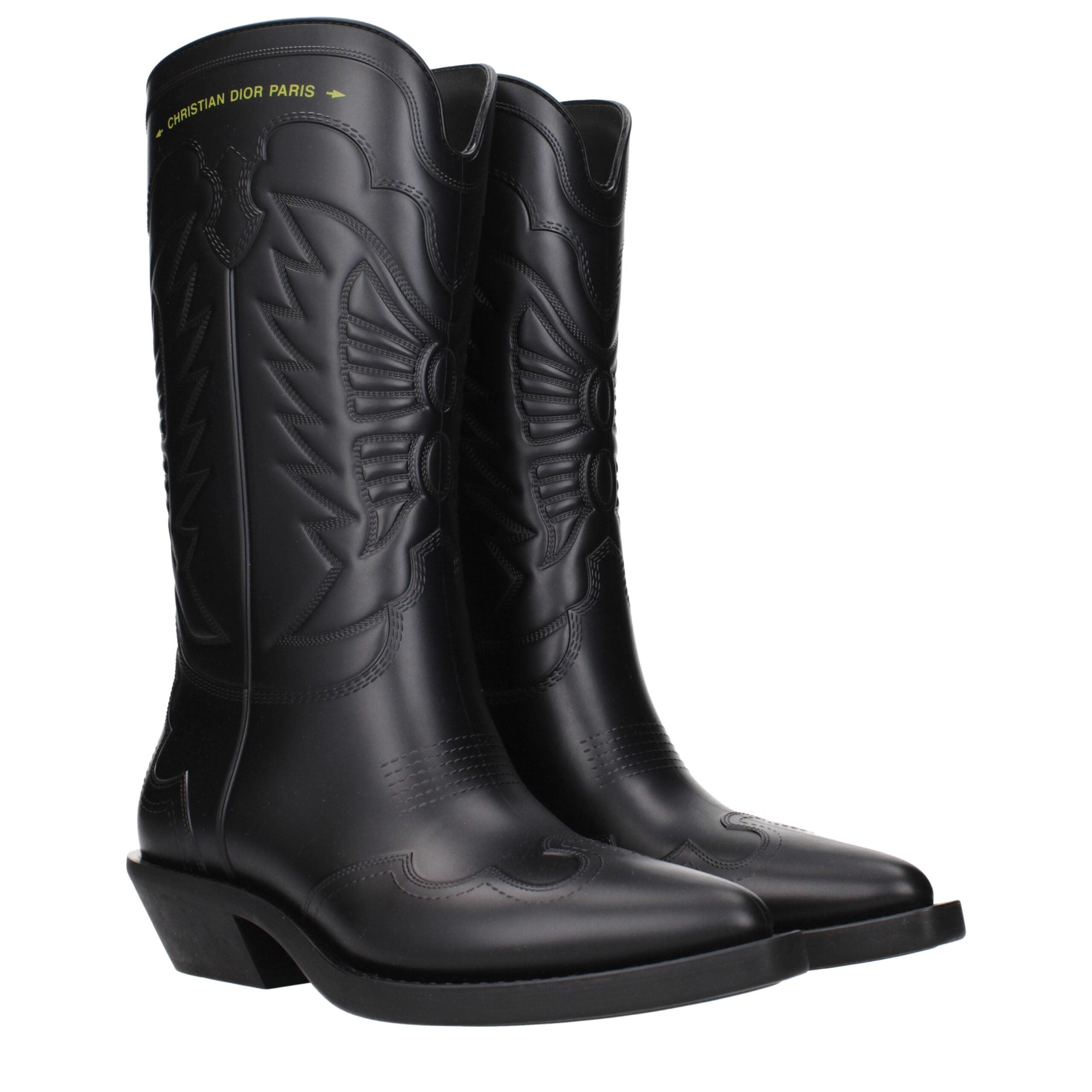 Christian Dior Black Cotton Boots Christian Dior