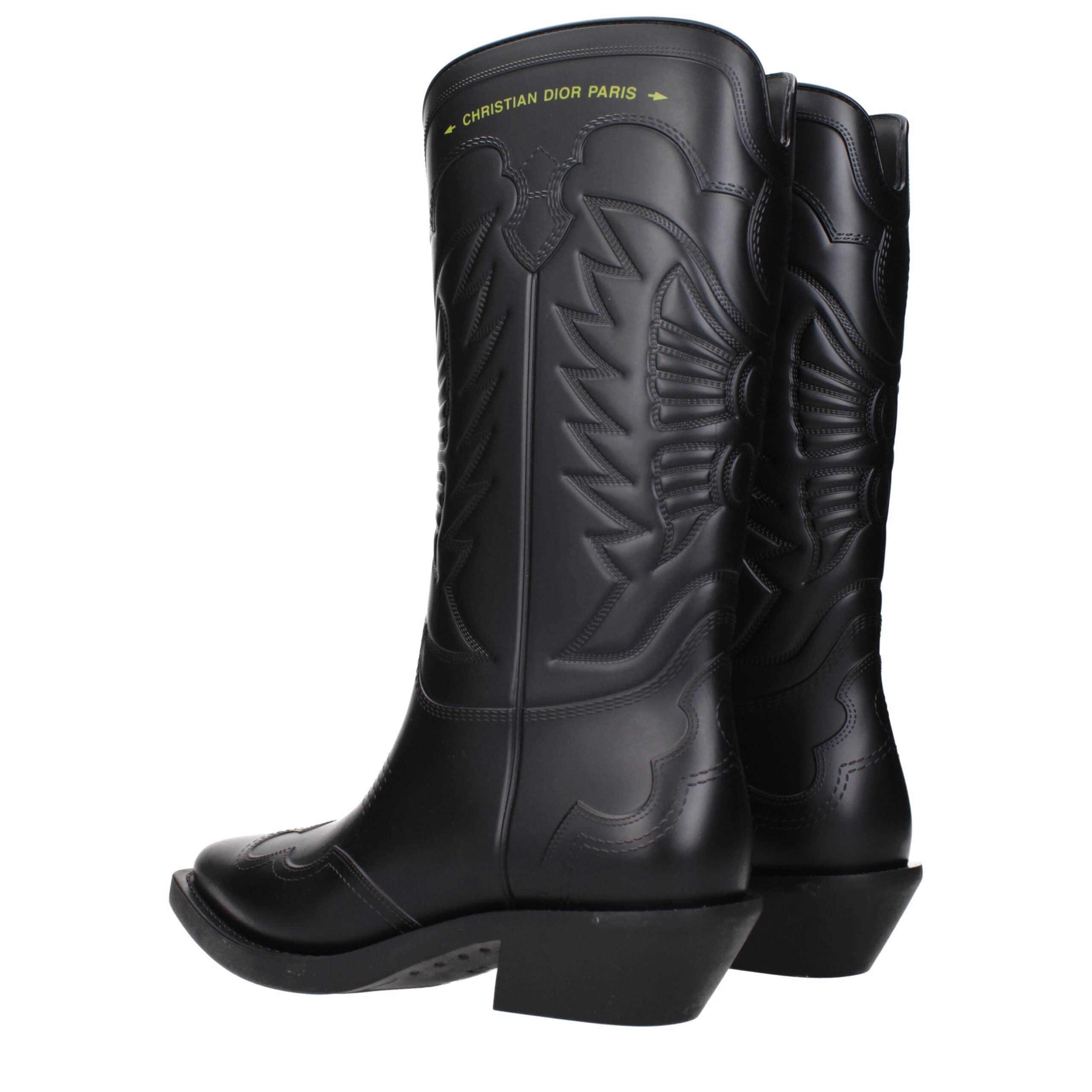 Christian Dior Black Cotton Boots Christian Dior