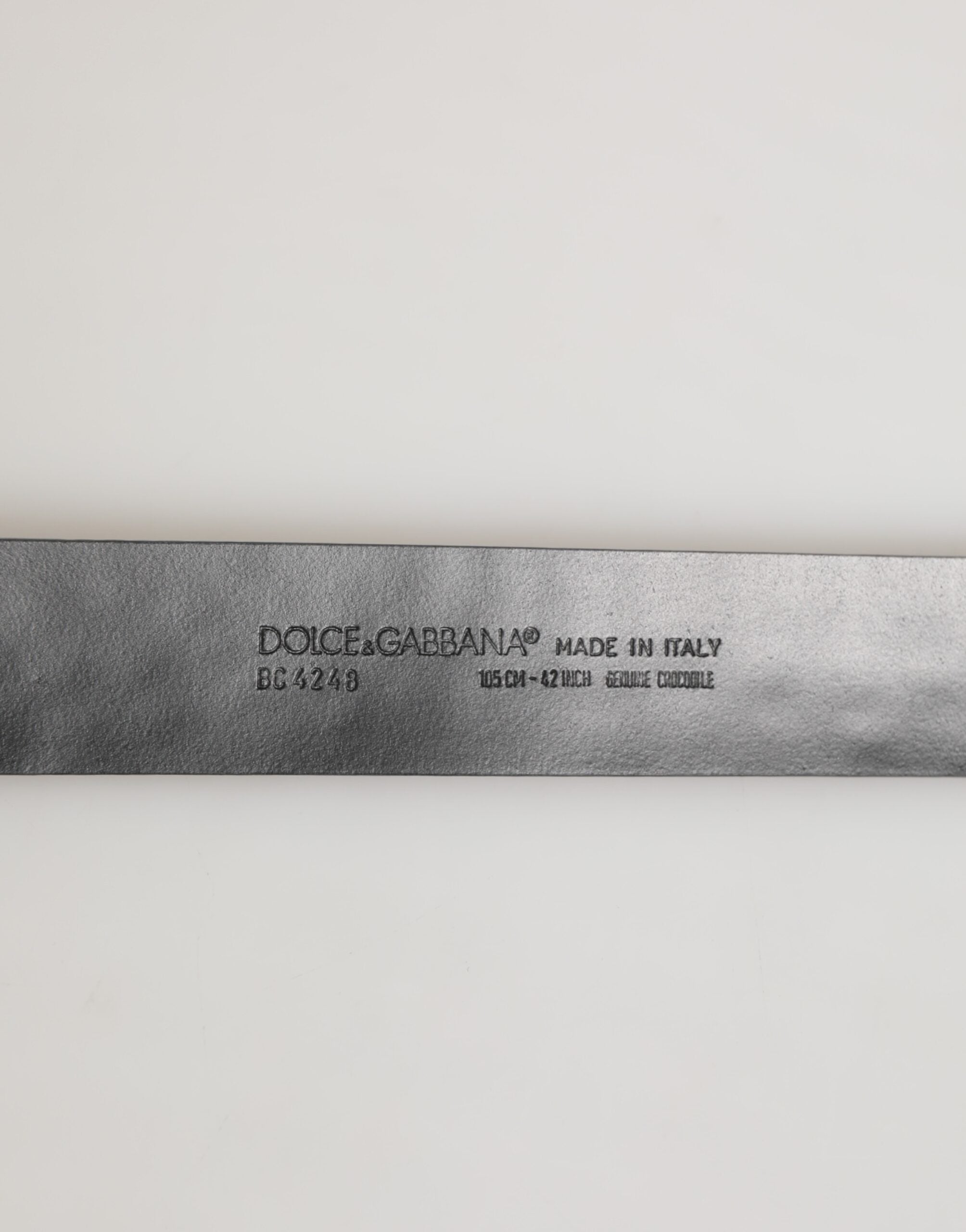 Dolce & Gabbana Black Exotic Leather DG Logo Buckle Belt Dolce & Gabbana