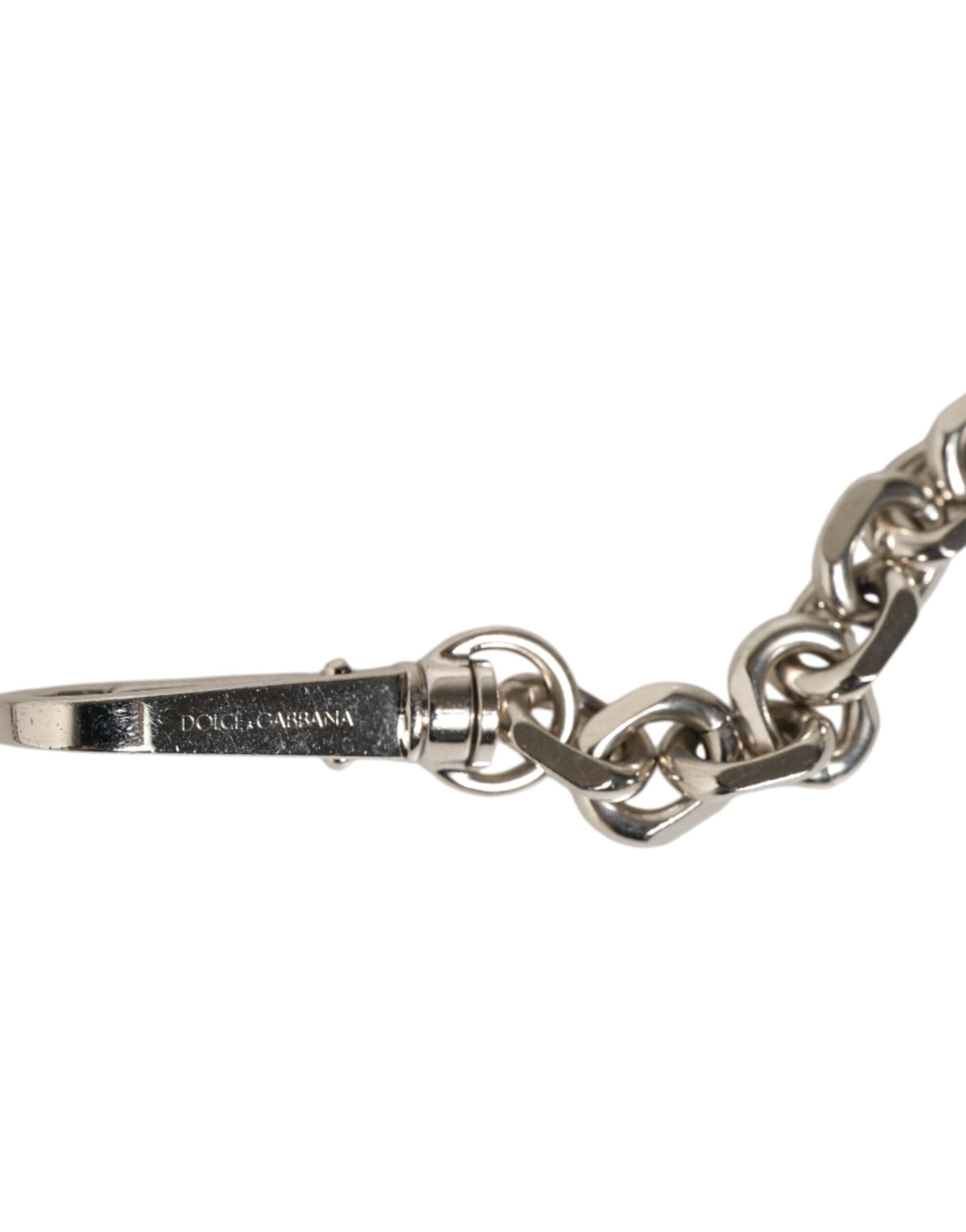 Dolce & Gabbana Black Leather Pearl Chain Bag Accessory Shoulder Strap Dolce & Gabbana