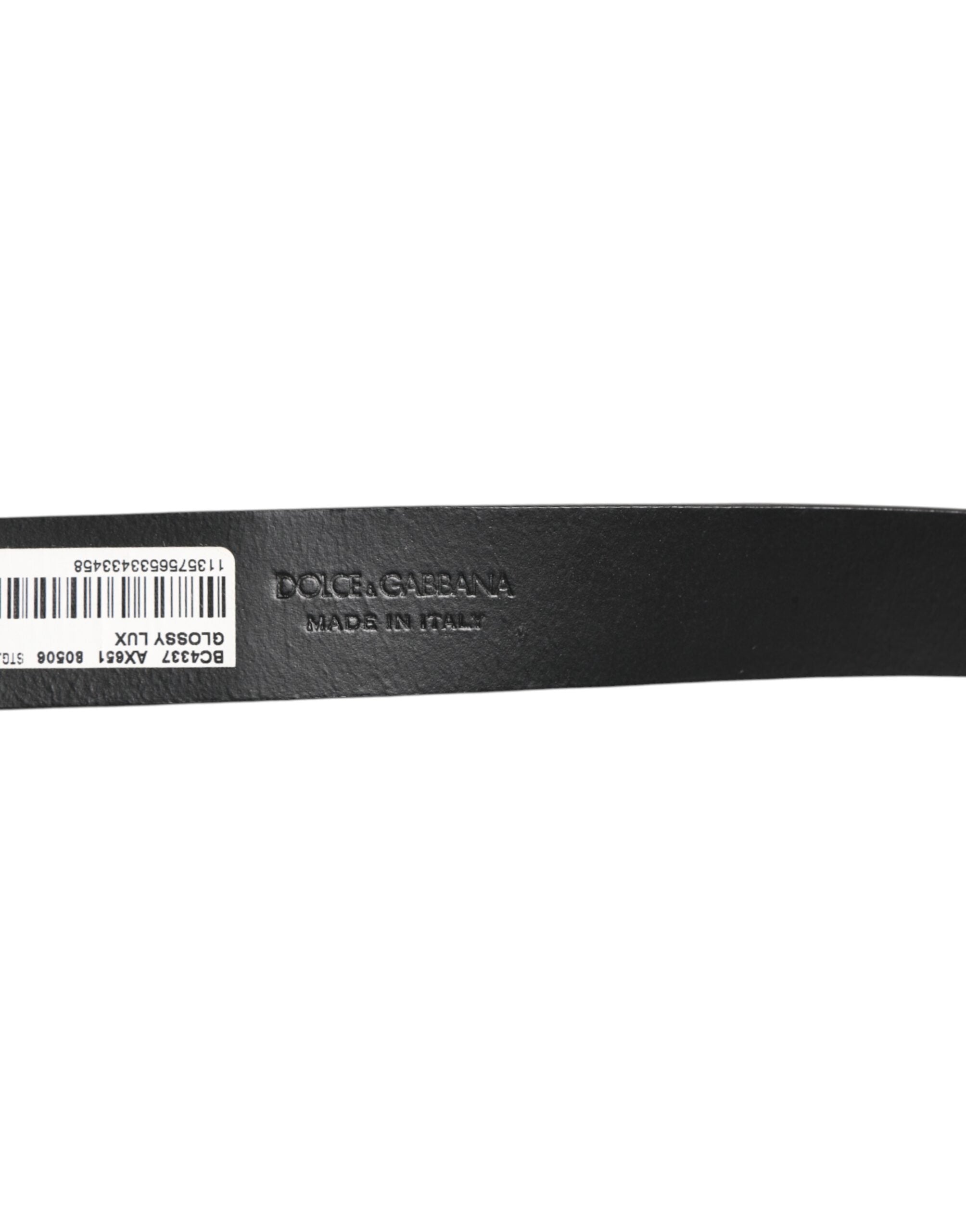Dolce & Gabbana Brown Glossy Leather Classic Metal Buckle Belt Dolce & Gabbana