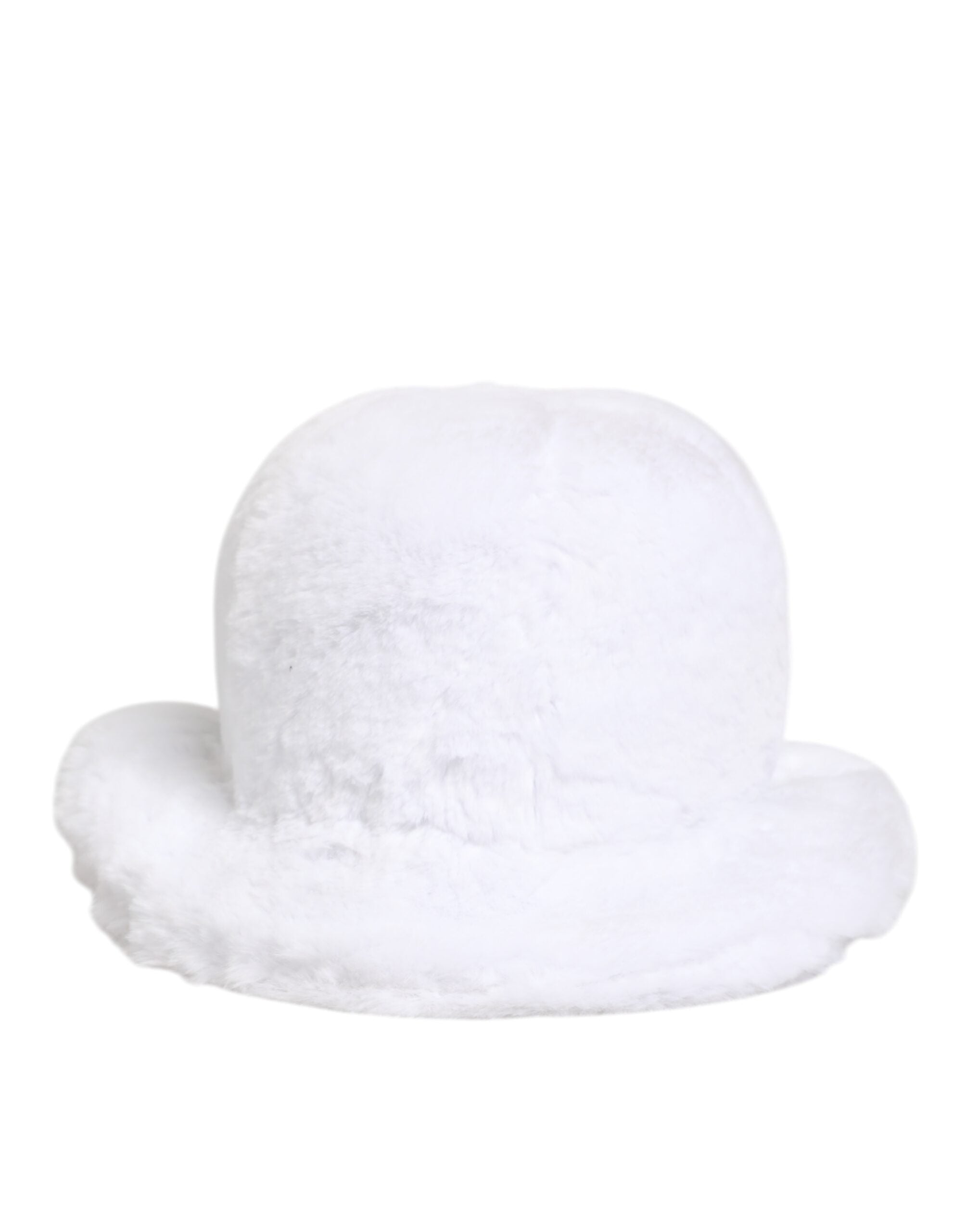 Dolce & Gabbana White Modacrylic Fur Bucket Men Capello Hat Dolce & Gabbana