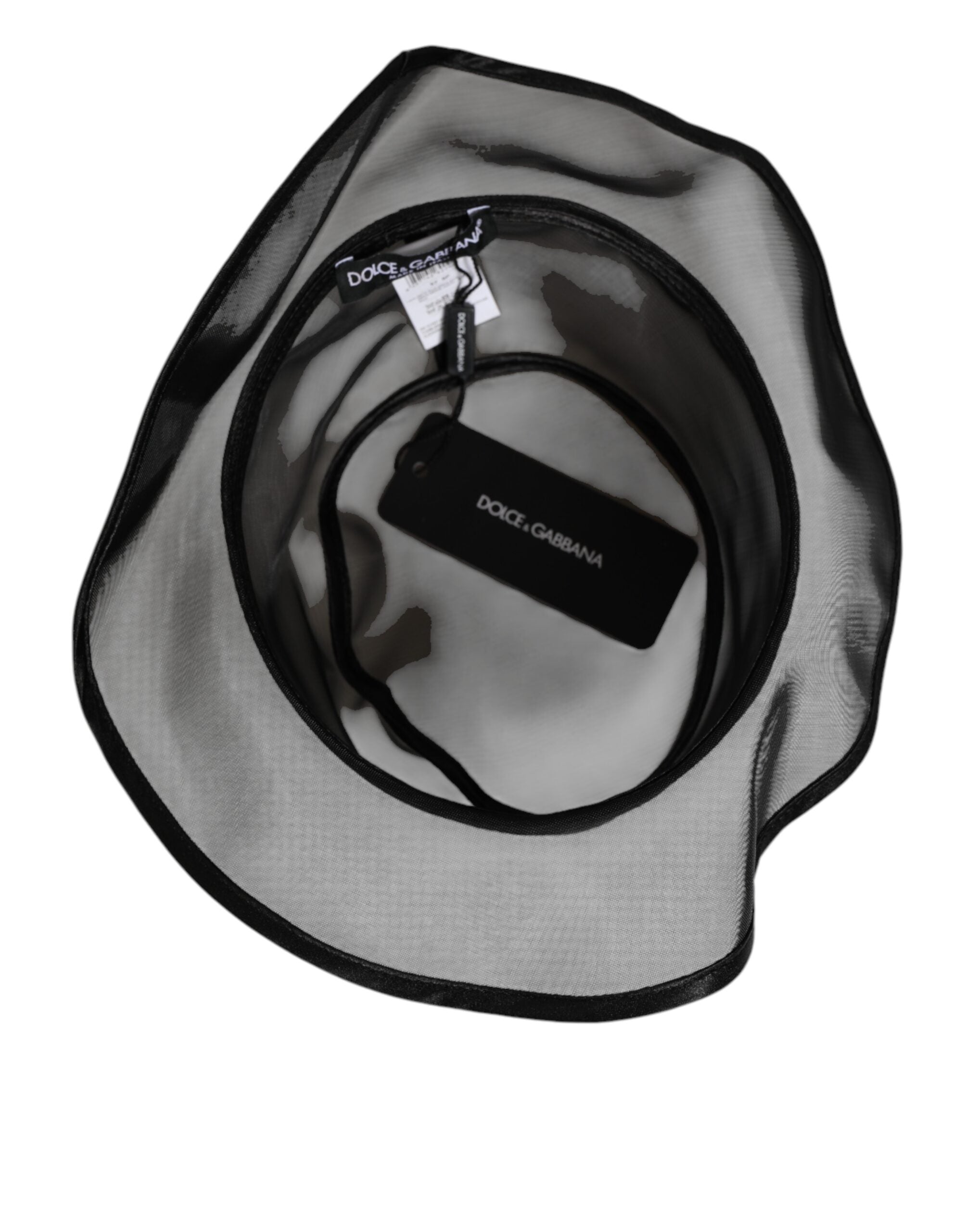 Dolce & Gabbana Black Silk Mesh Bucket Men Fisherman Cap Hat Dolce & Gabbana
