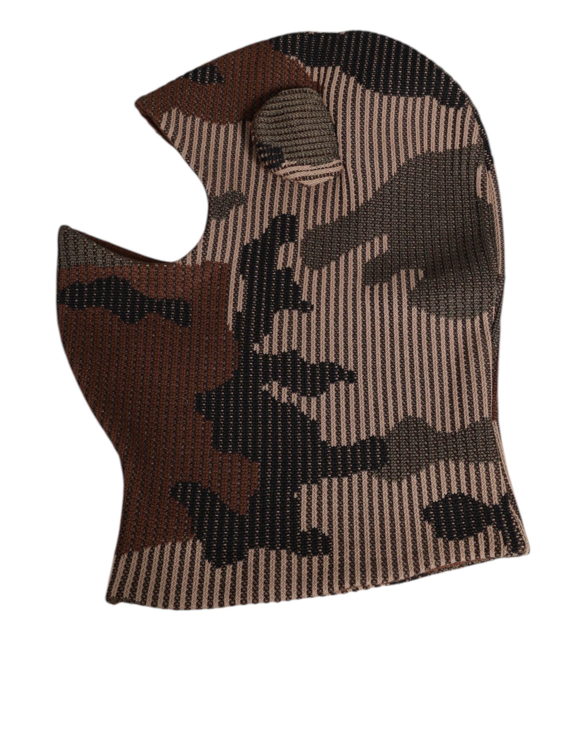Dolce & Gabbana Multicolor Camouflage Balaclava Mask Men Cap One Size Hat Dolce & Gabbana
