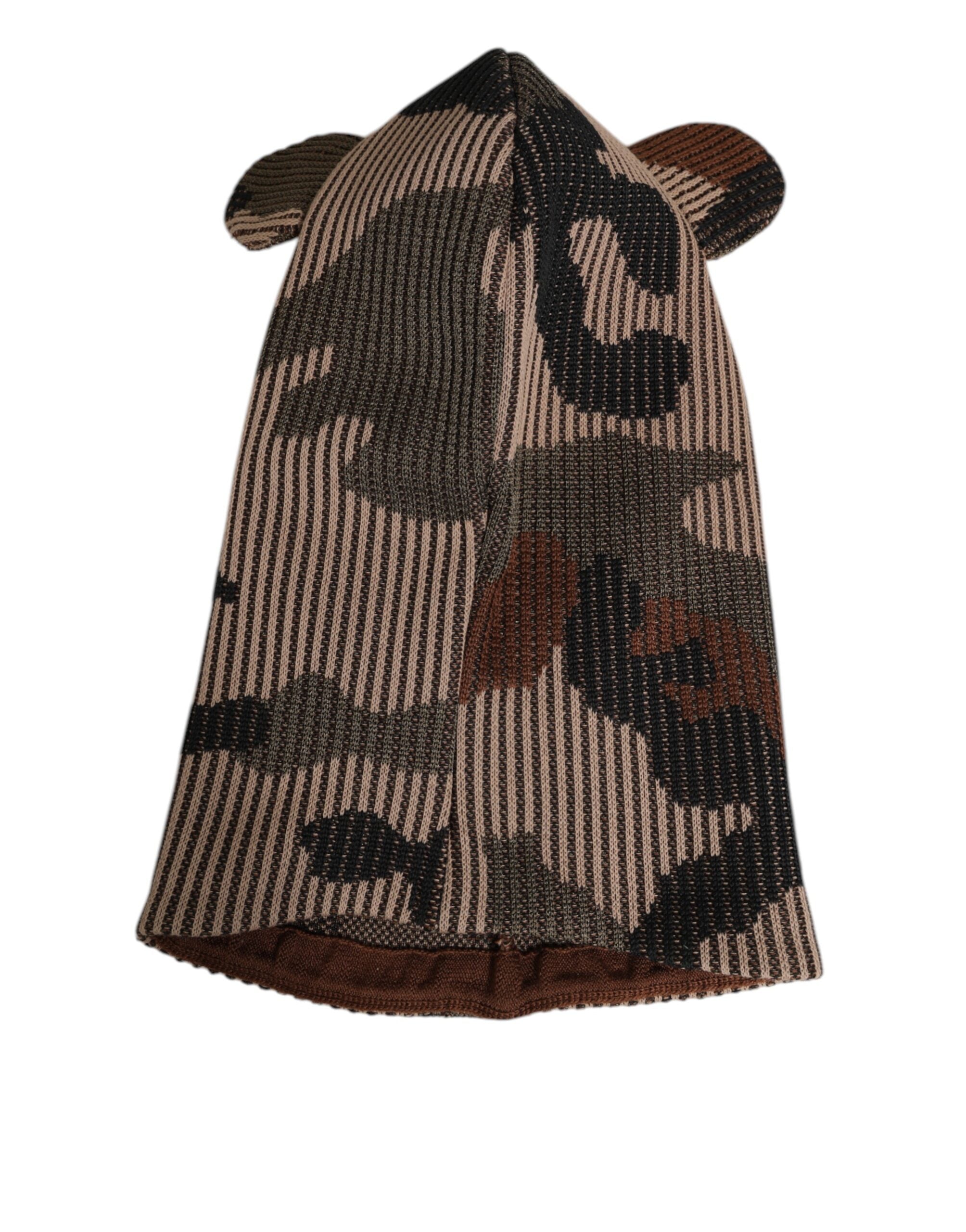 Dolce & Gabbana Multicolor Camouflage Balaclava Mask Men Cap One Size Hat Dolce & Gabbana