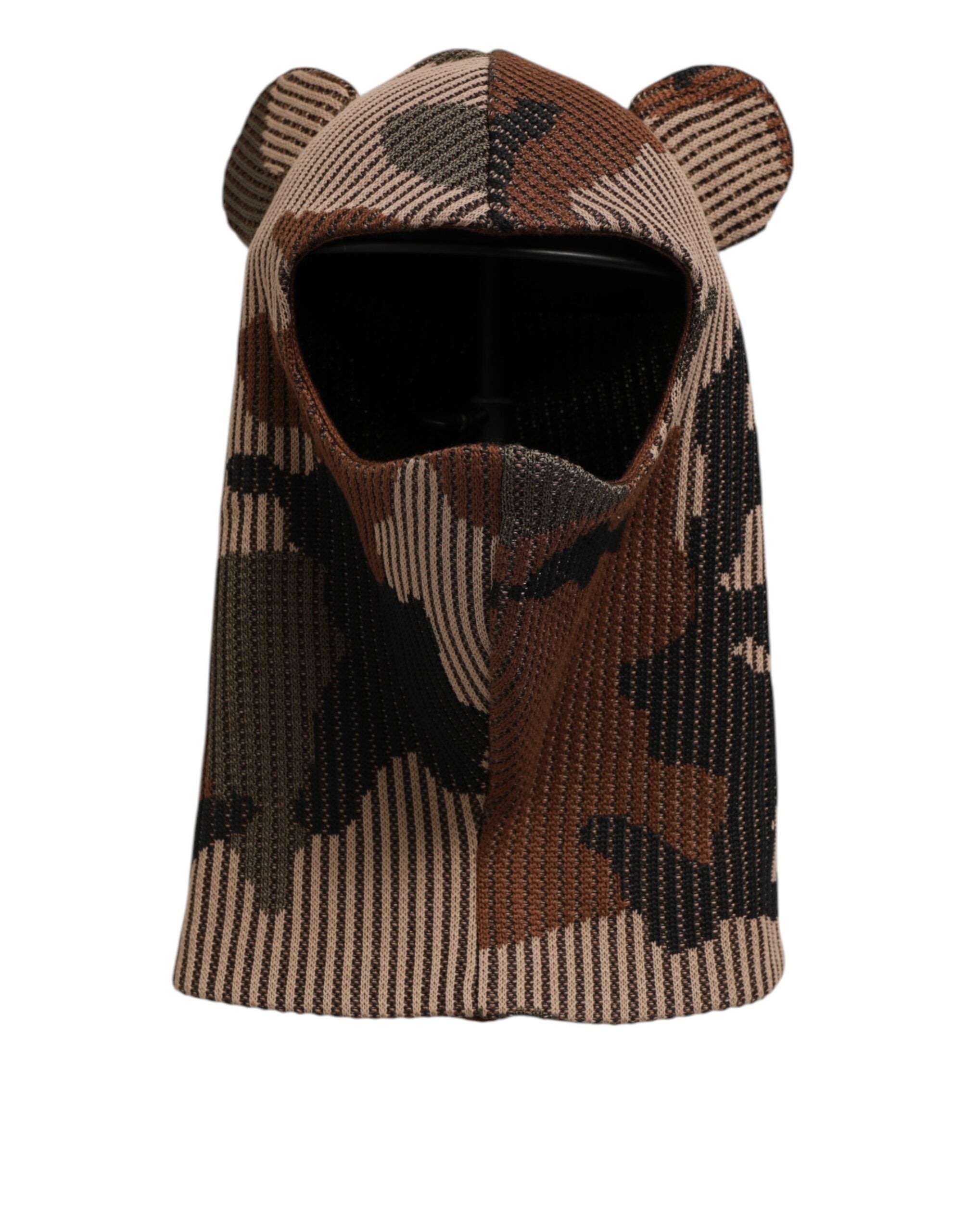 Dolce & Gabbana Multicolor Camouflage Balaclava Mask Men Cap One Size Hat Dolce & Gabbana