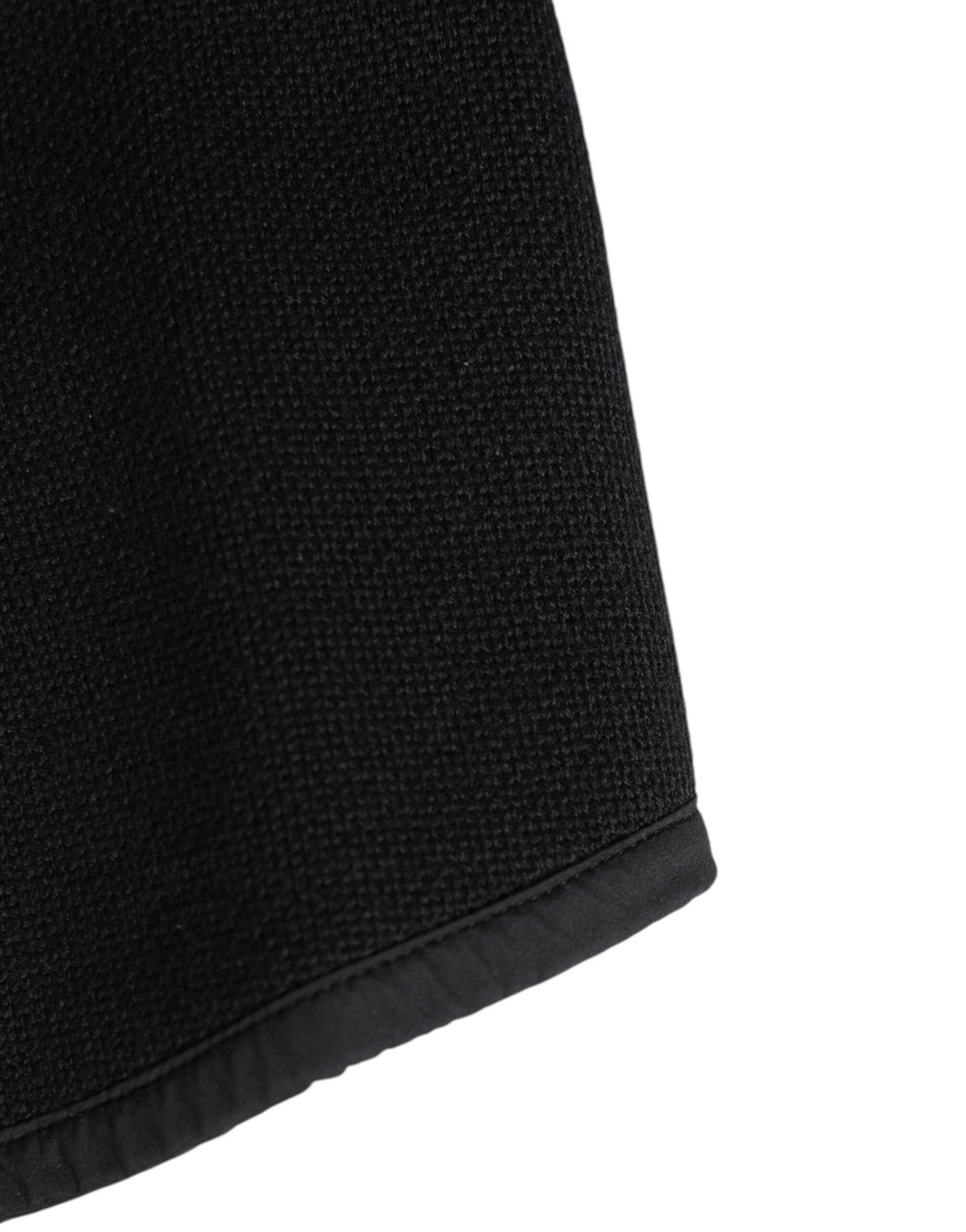 Dolce & Gabbana Black Lace Stole Knitted DG Logo Men One Size Scarf Dolce & Gabbana
