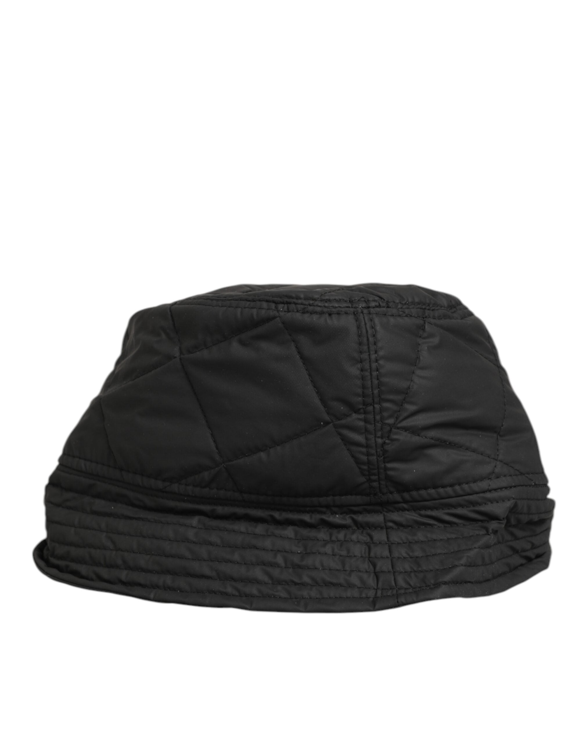 Dolce & Gabbana Black Nylon Quilted Bucket Men Capello Hat Dolce & Gabbana