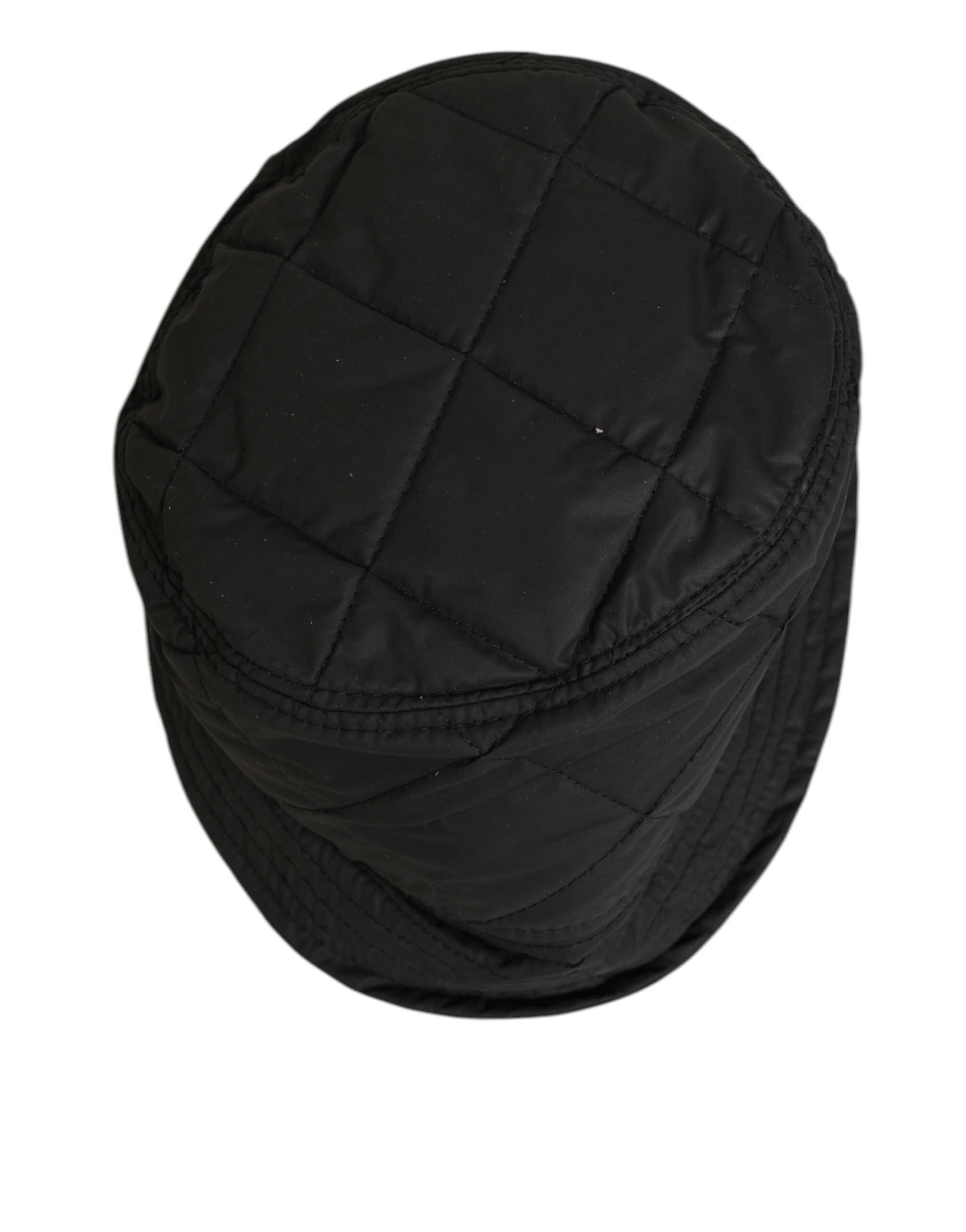 Dolce & Gabbana Black Nylon Quilted Bucket Men Capello Hat Dolce & Gabbana