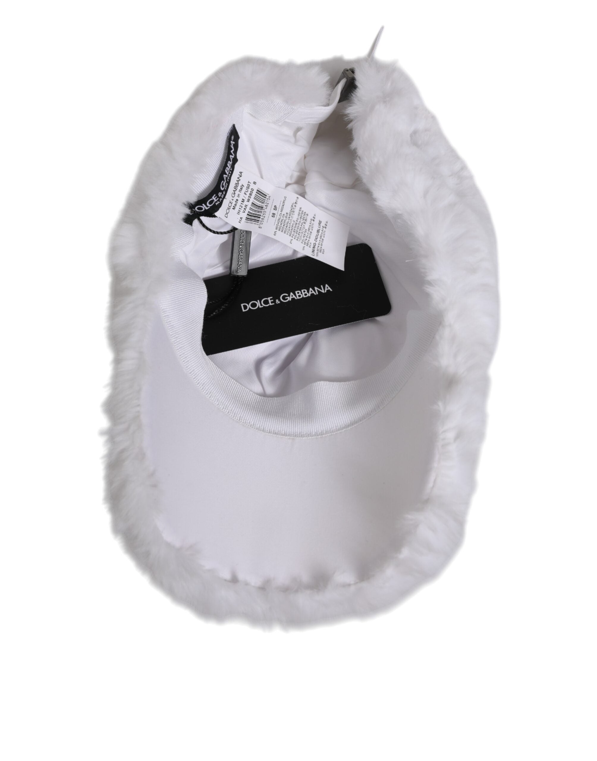 Dolce & Gabbana White Modacrylic Rapper Men Baseball Capello Hat Dolce & Gabbana