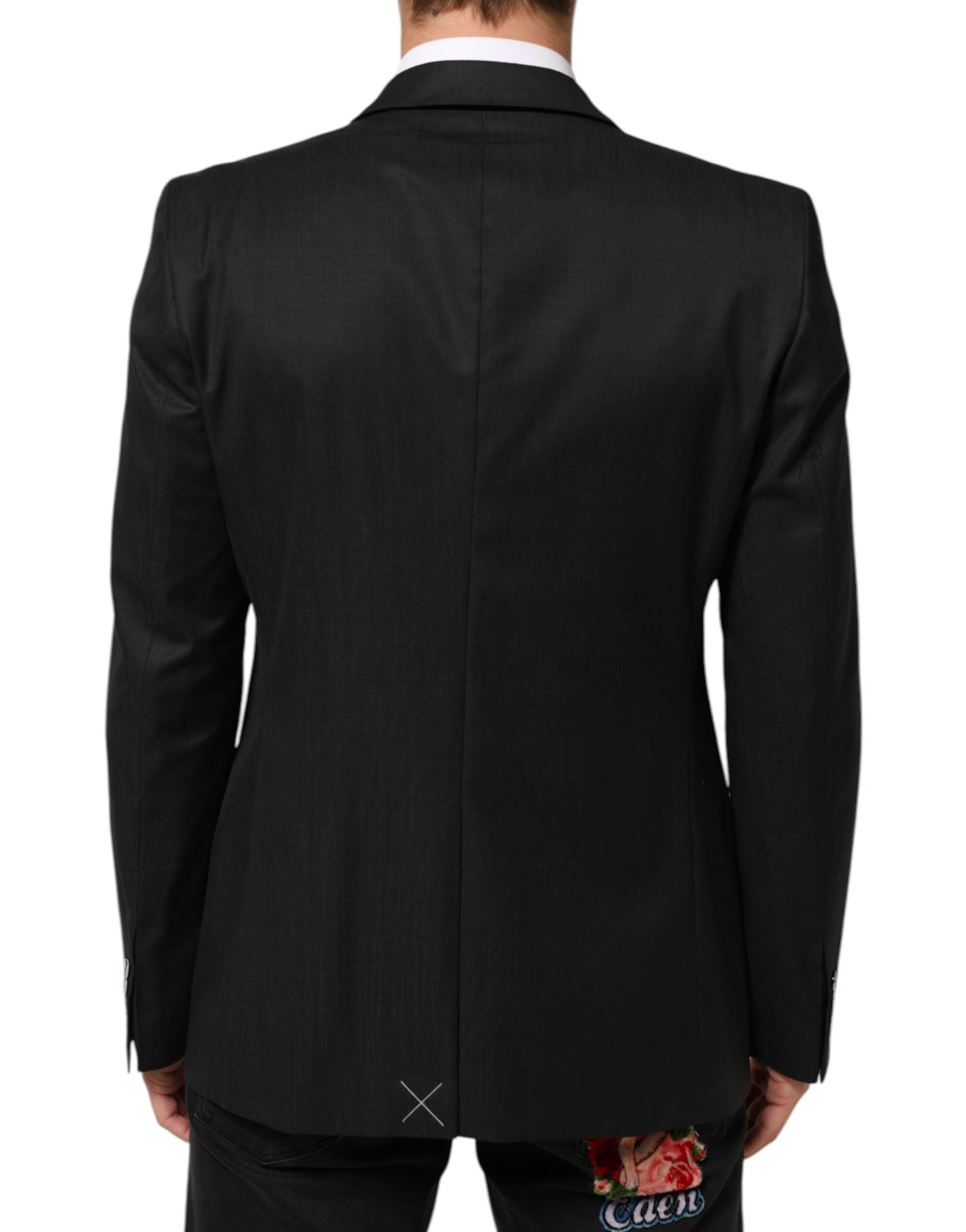Dolce & Gabbana Black Single Breasted Men Coat MARTINI Blazer Dolce & Gabbana