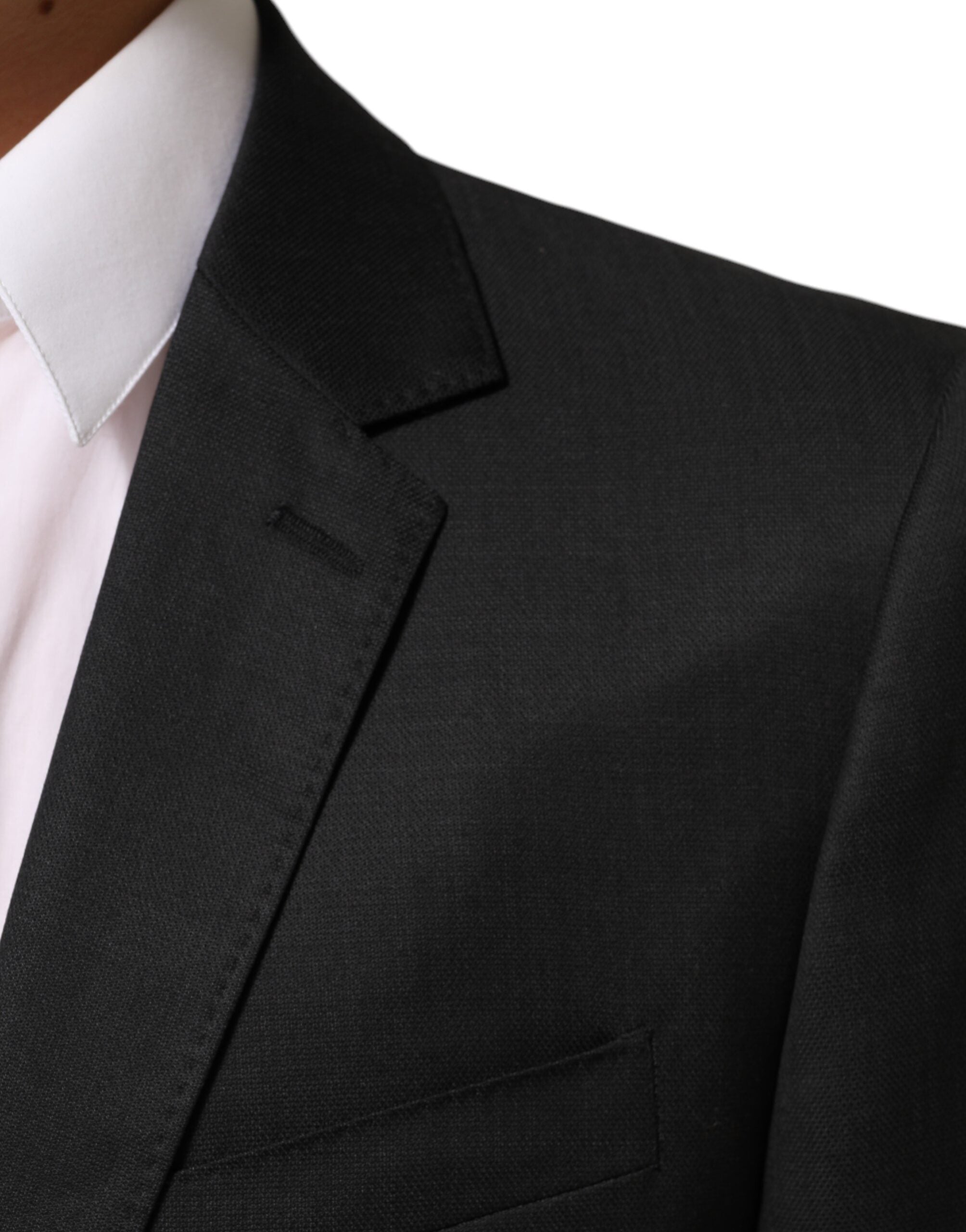 Dolce & Gabbana Black Single Breasted Men Coat MARTINI Blazer Dolce & Gabbana