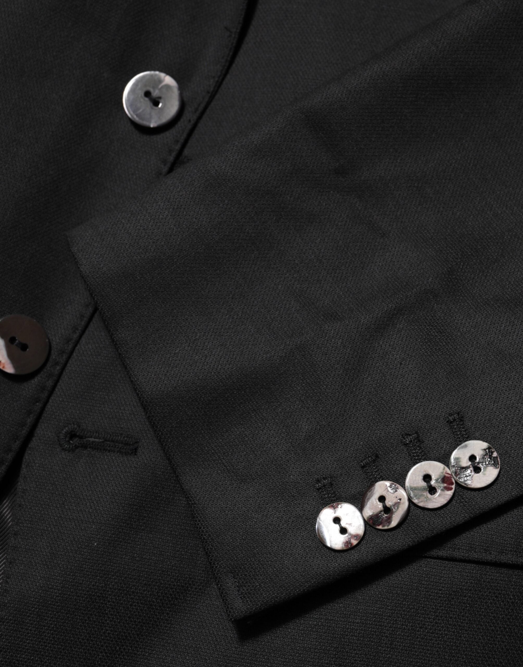 Dolce & Gabbana Black Single Breasted Men Coat MARTINI Blazer Dolce & Gabbana