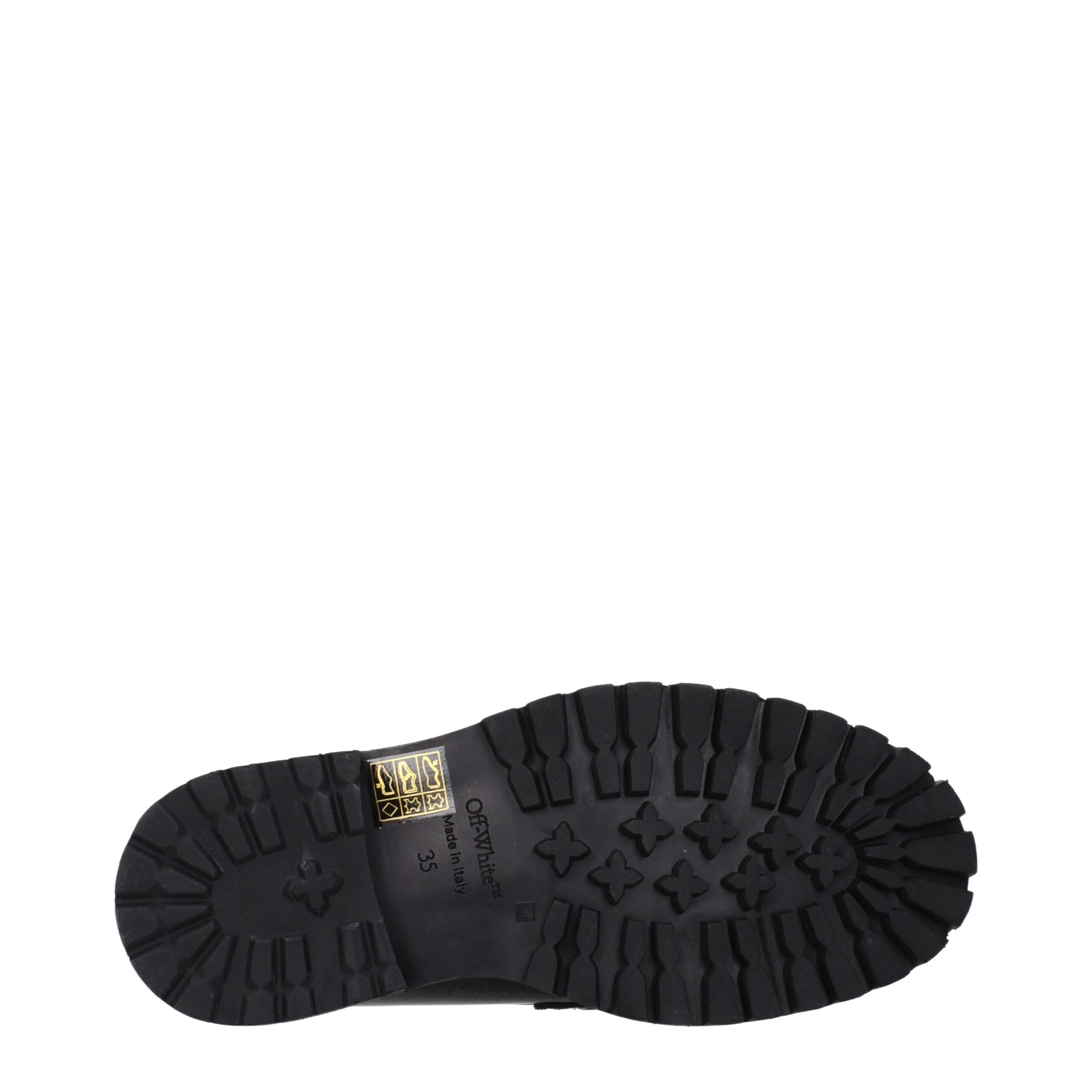 Off-White Black Leather Slip-On Loafers Off-White