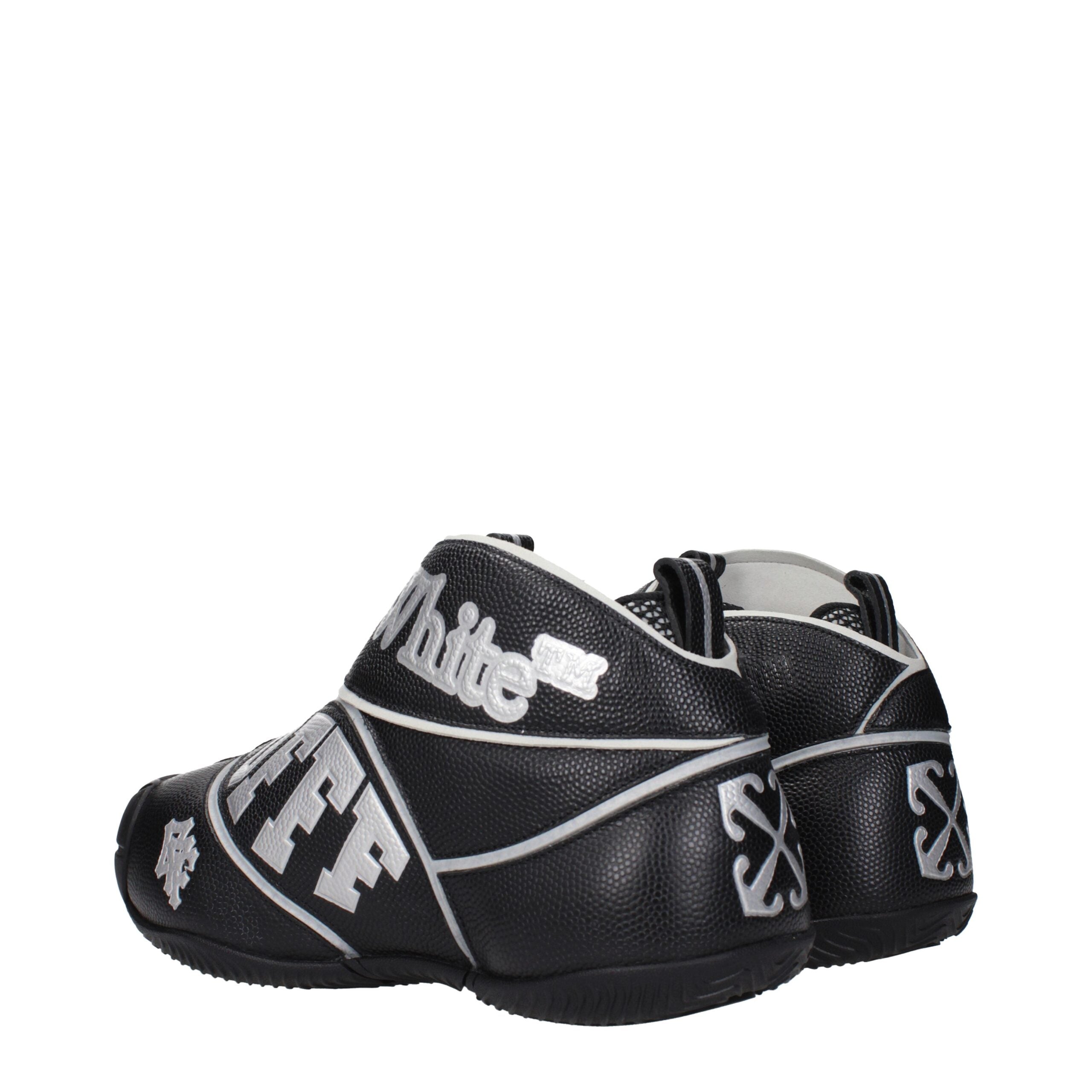 Off-White Black Leather High Top Sneakers Off-White