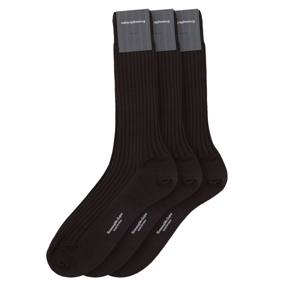 ZEGNA Brown Wool Socks ZEGNA