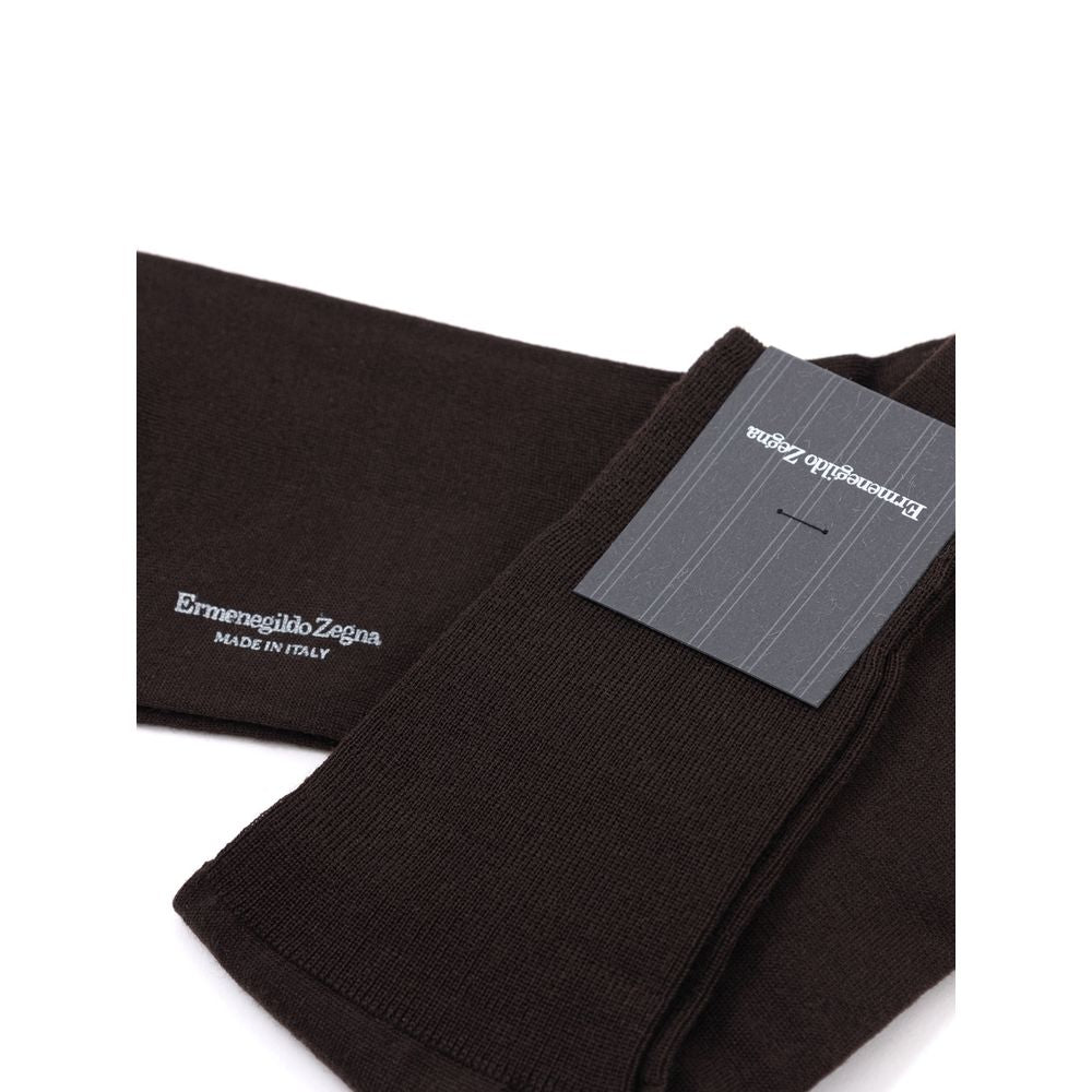 ZEGNA Brown Wool Socks ZEGNA
