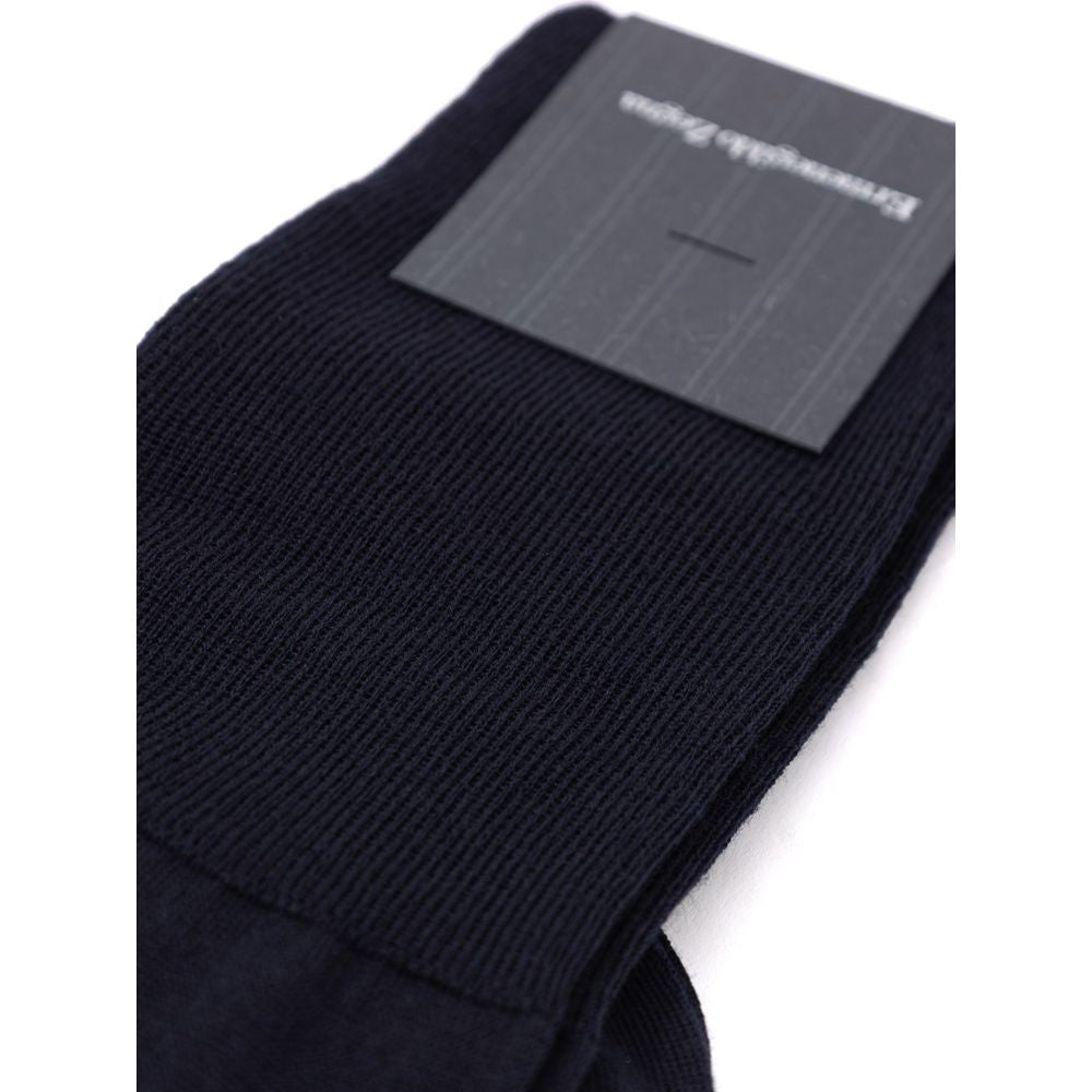 ZEGNA Blue Wool Socks ZEGNA