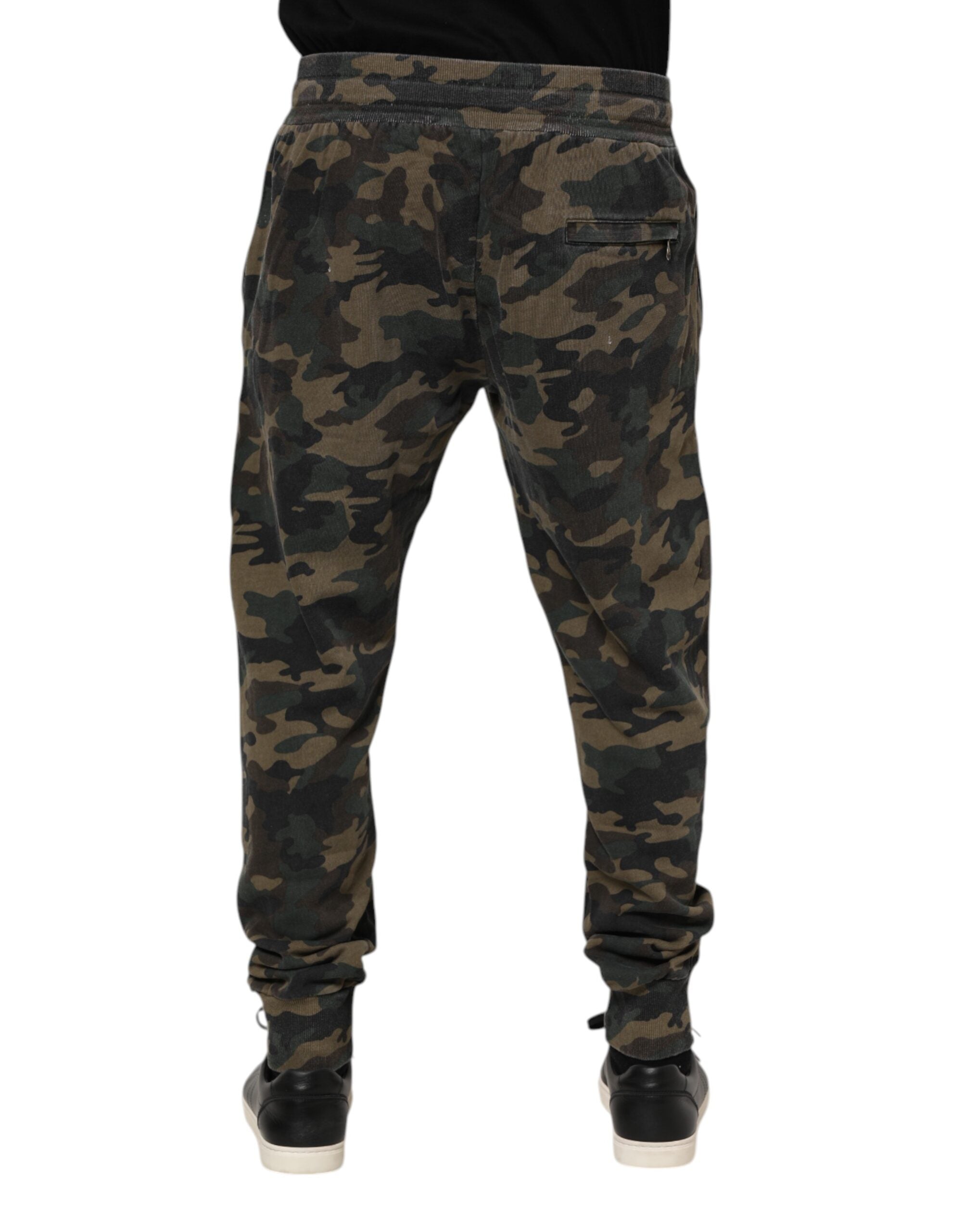 Dolce & Gabbana Multicolor Camouflage Cotton Men Jogger Pants Dolce & Gabbana
