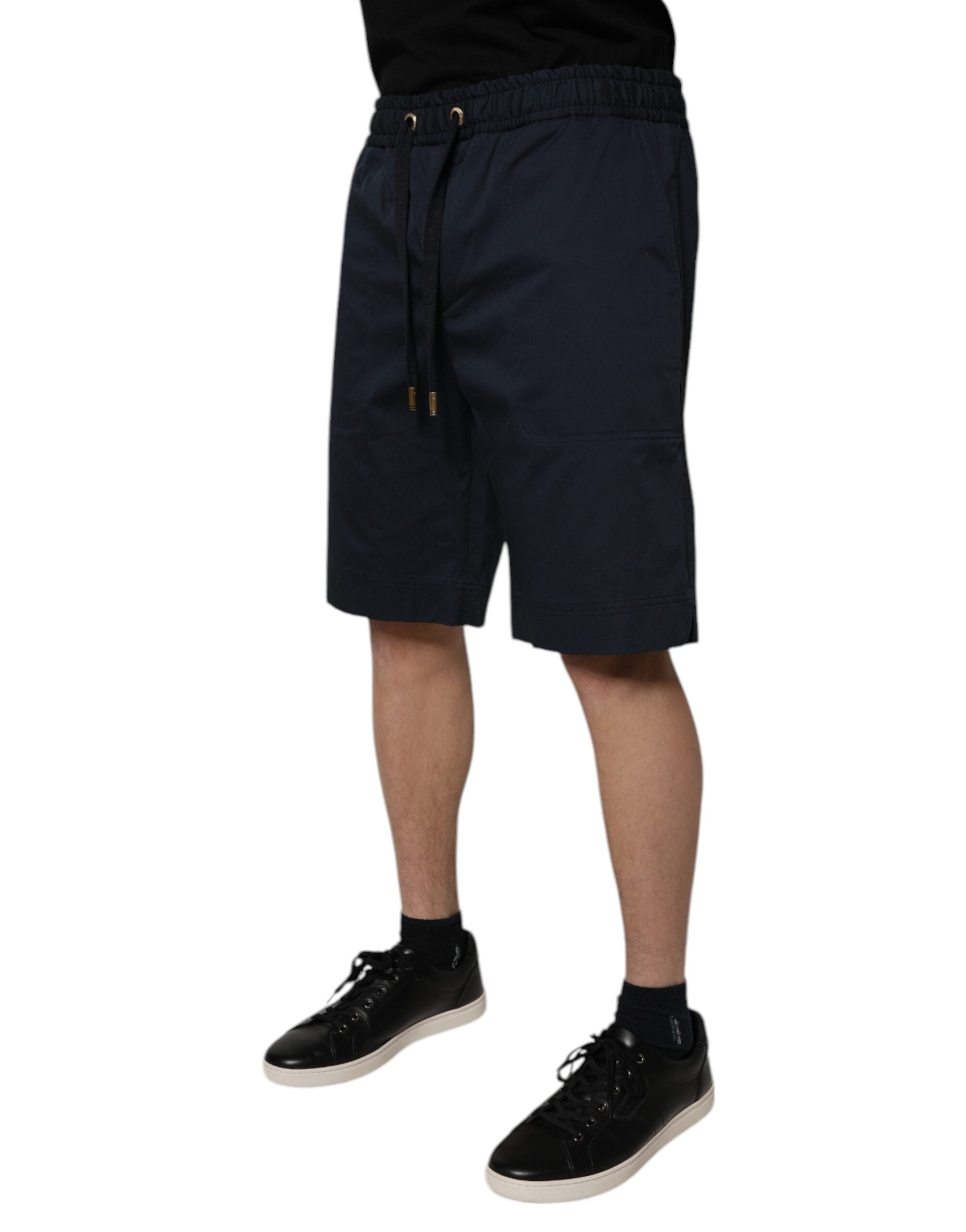 Dolce & Gabbana Navy Blue Cotton Stretch Men Bermuda Shorts Dolce & Gabbana