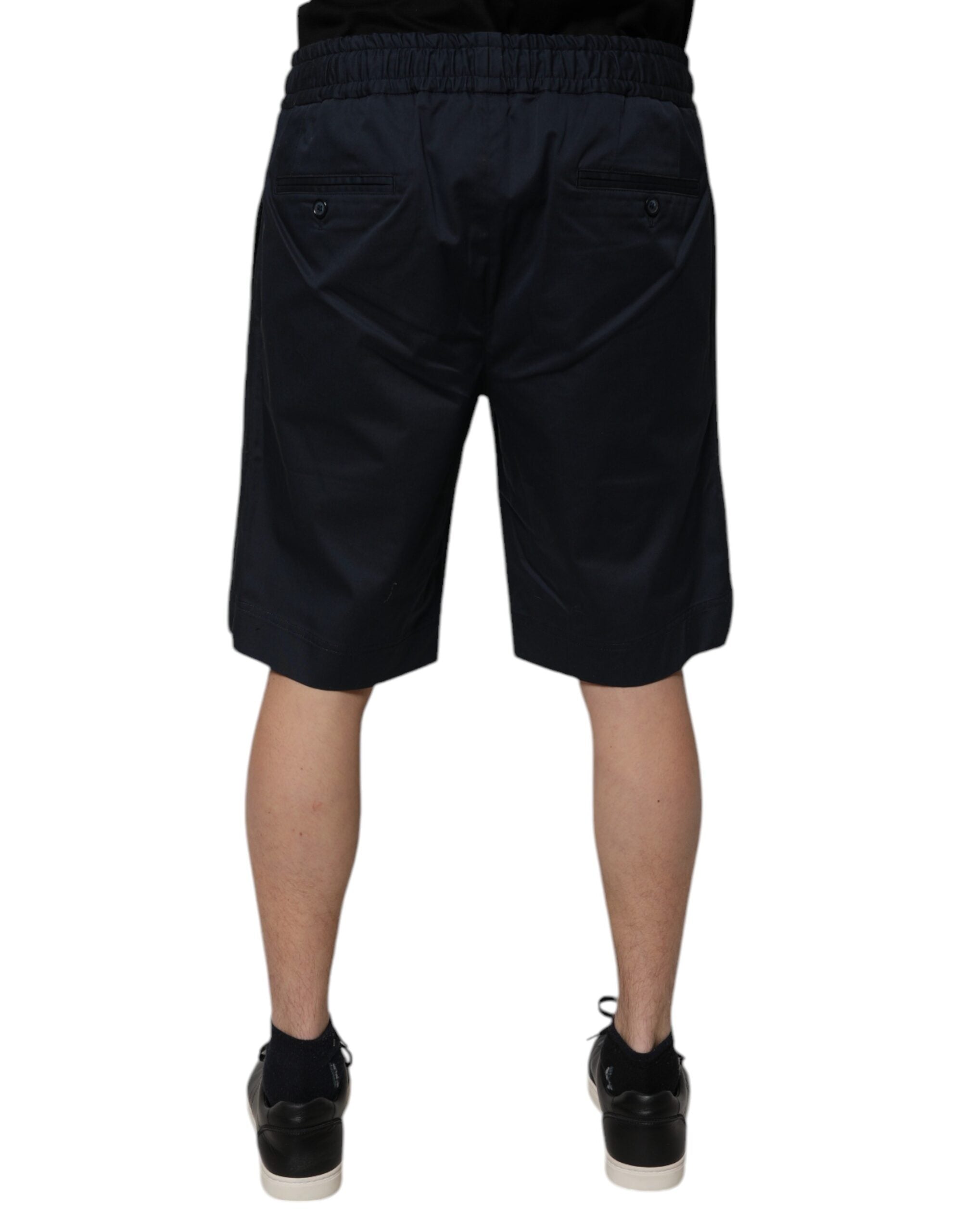 Dolce & Gabbana Navy Blue Cotton Stretch Men Bermuda Shorts Dolce & Gabbana