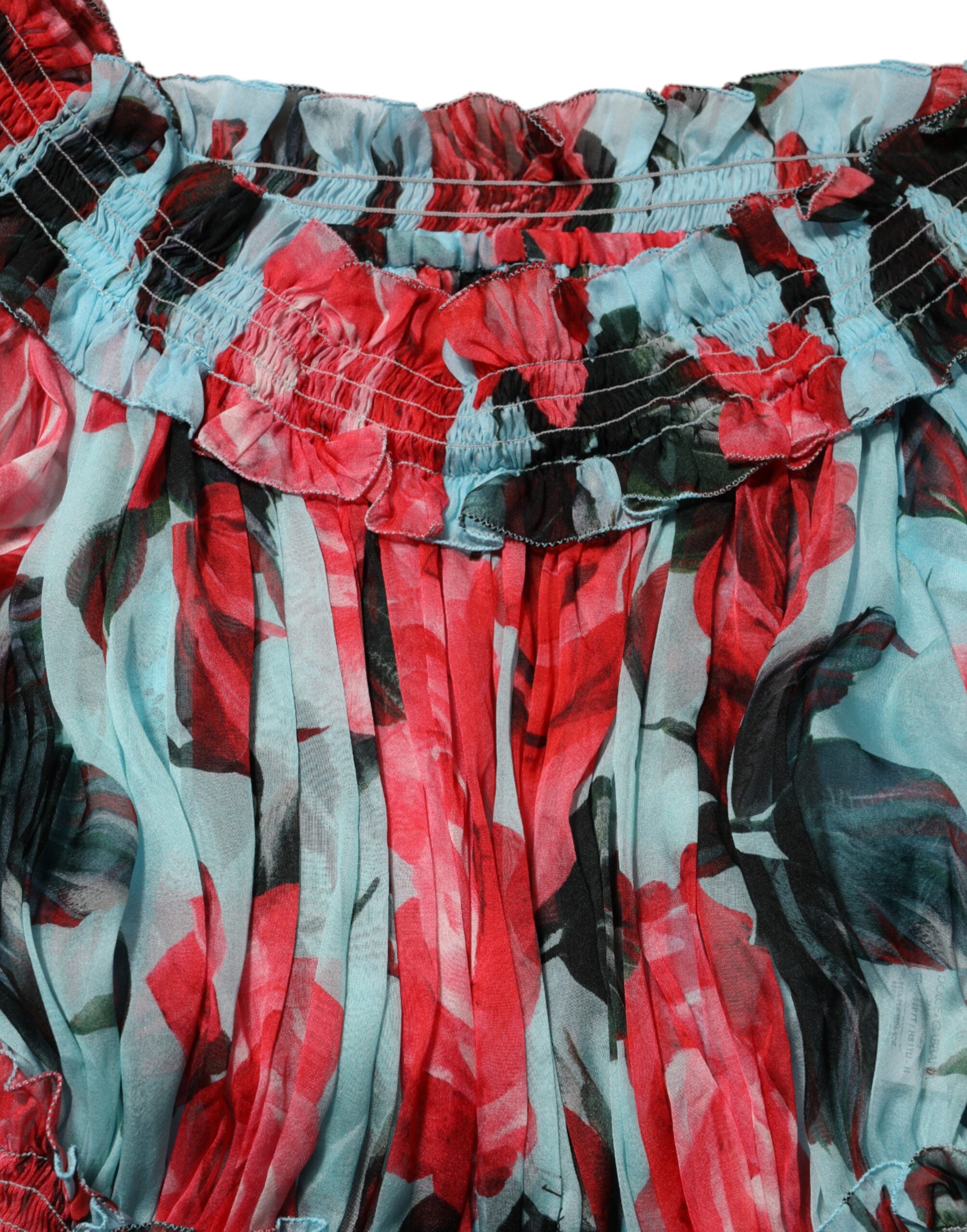 Dolce & Gabbana Multicolor Romantic Floral Silk Chiffon Dress Dolce & Gabbana