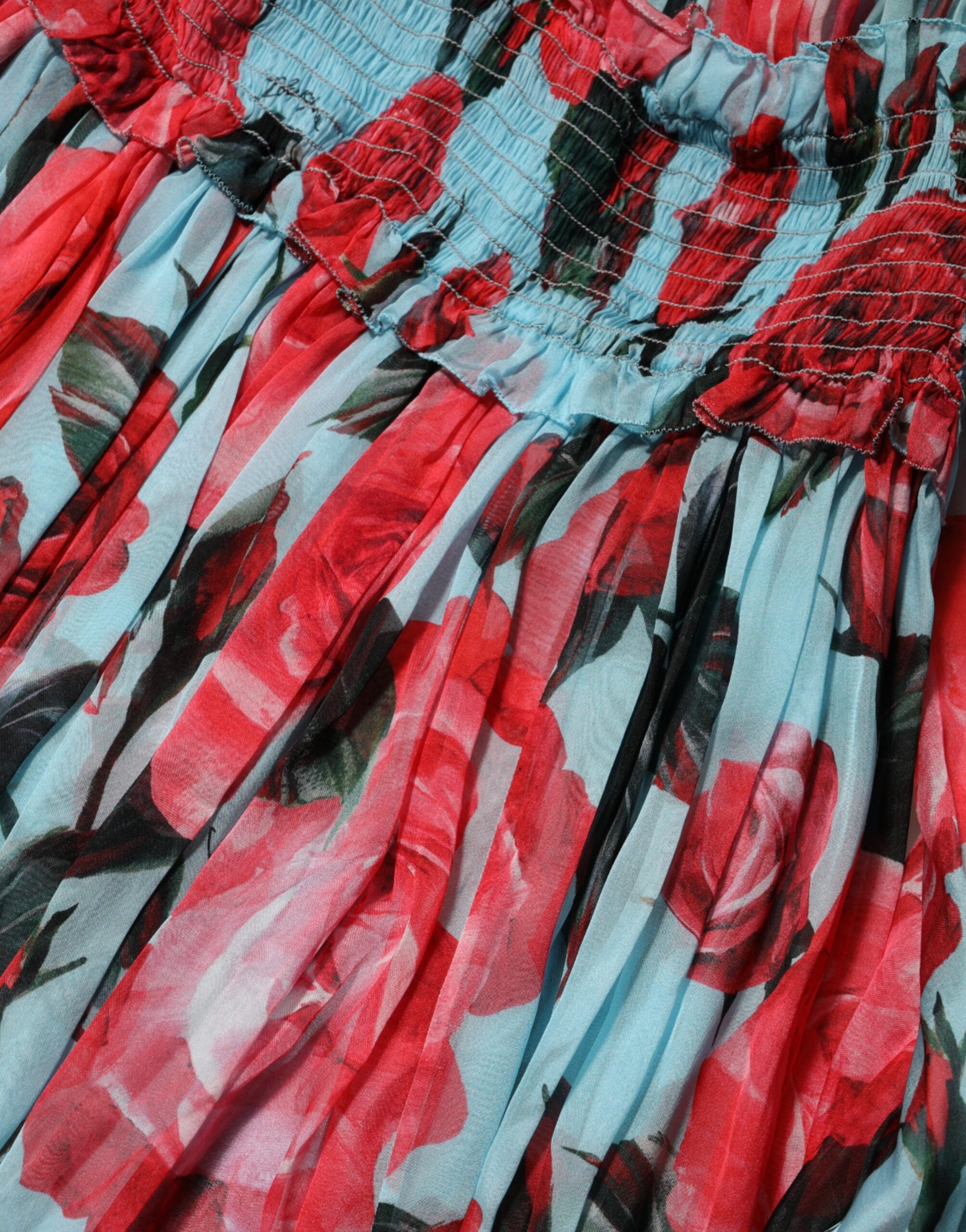 Dolce & Gabbana Multicolor Romantic Floral Silk Chiffon Dress Dolce & Gabbana