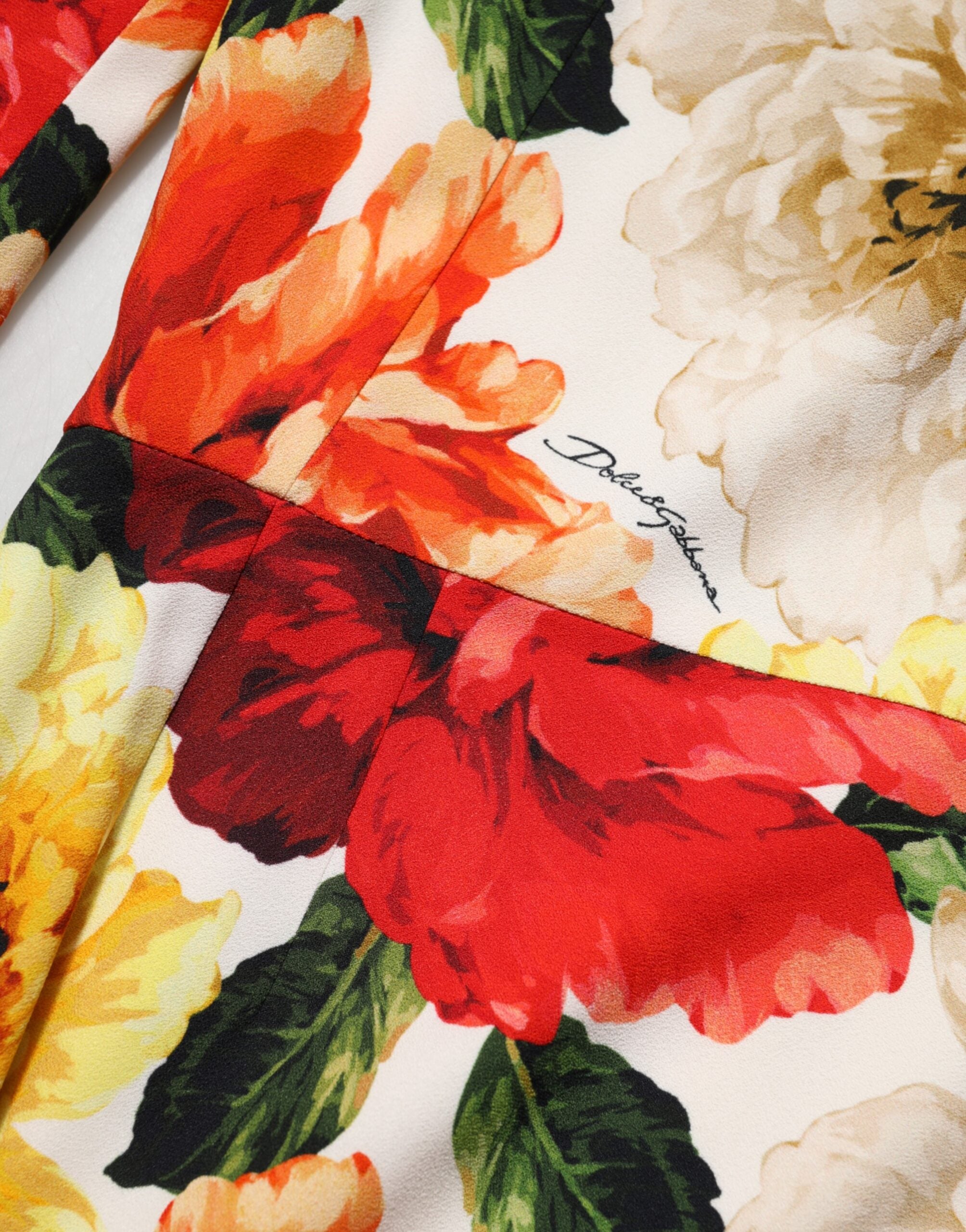 Dolce & Gabbana Multicolor Floral Print Viscose Sheath Dress Dolce & Gabbana