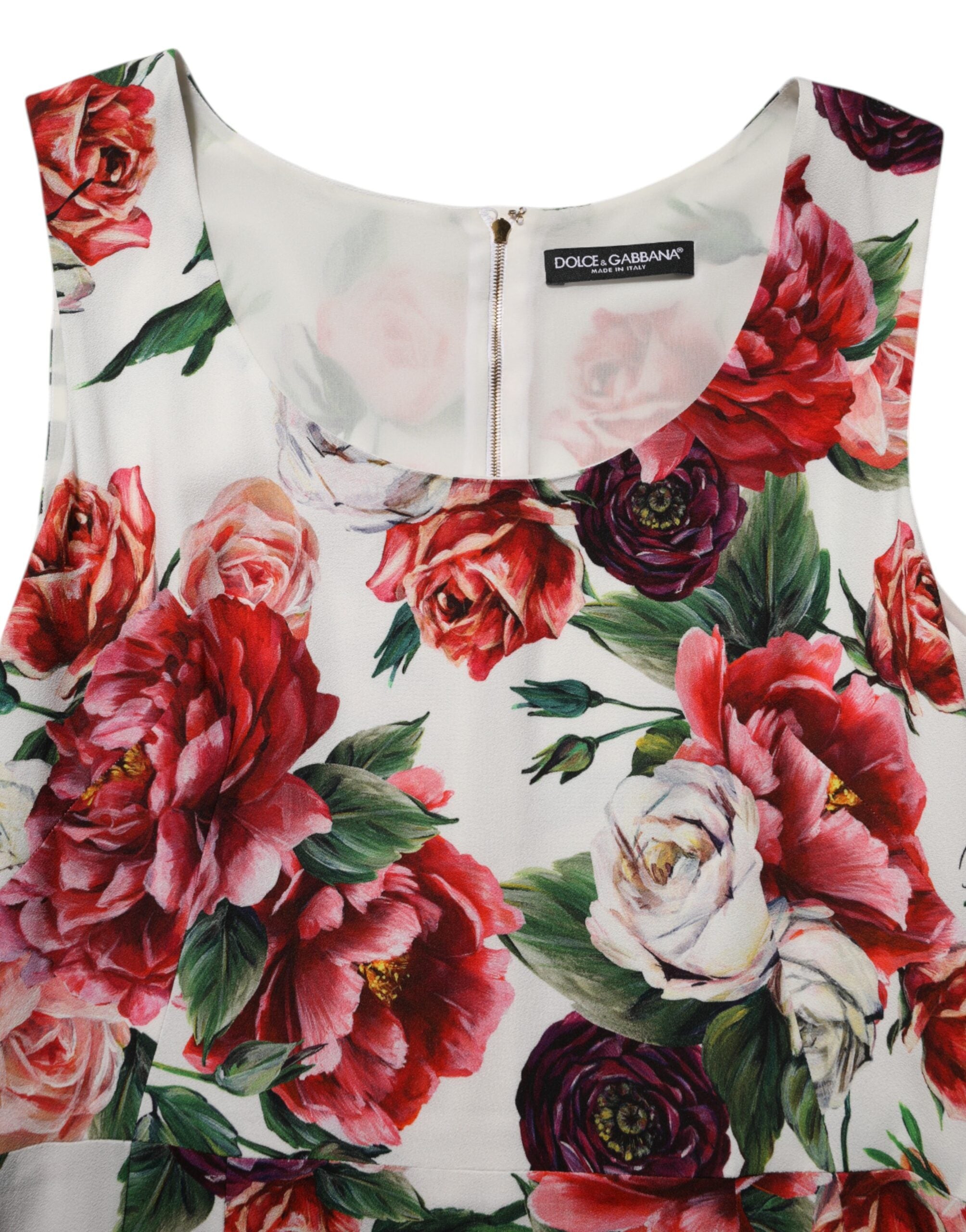 Dolce & Gabbana Multicolor Floral Print Viscose Sheath Dress Dolce & Gabbana