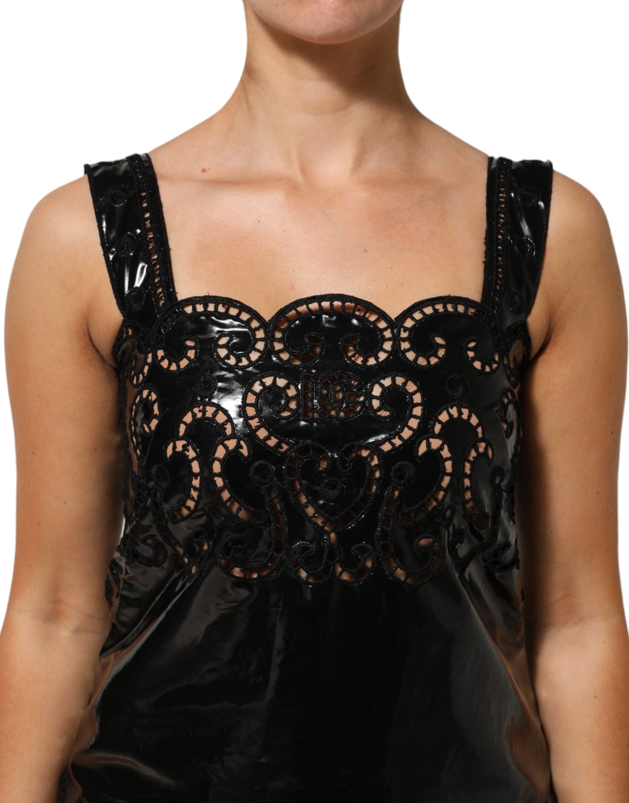 Dolce & Gabbana Black Cut Out A-line Sheath Mini Dress Dolce & Gabbana